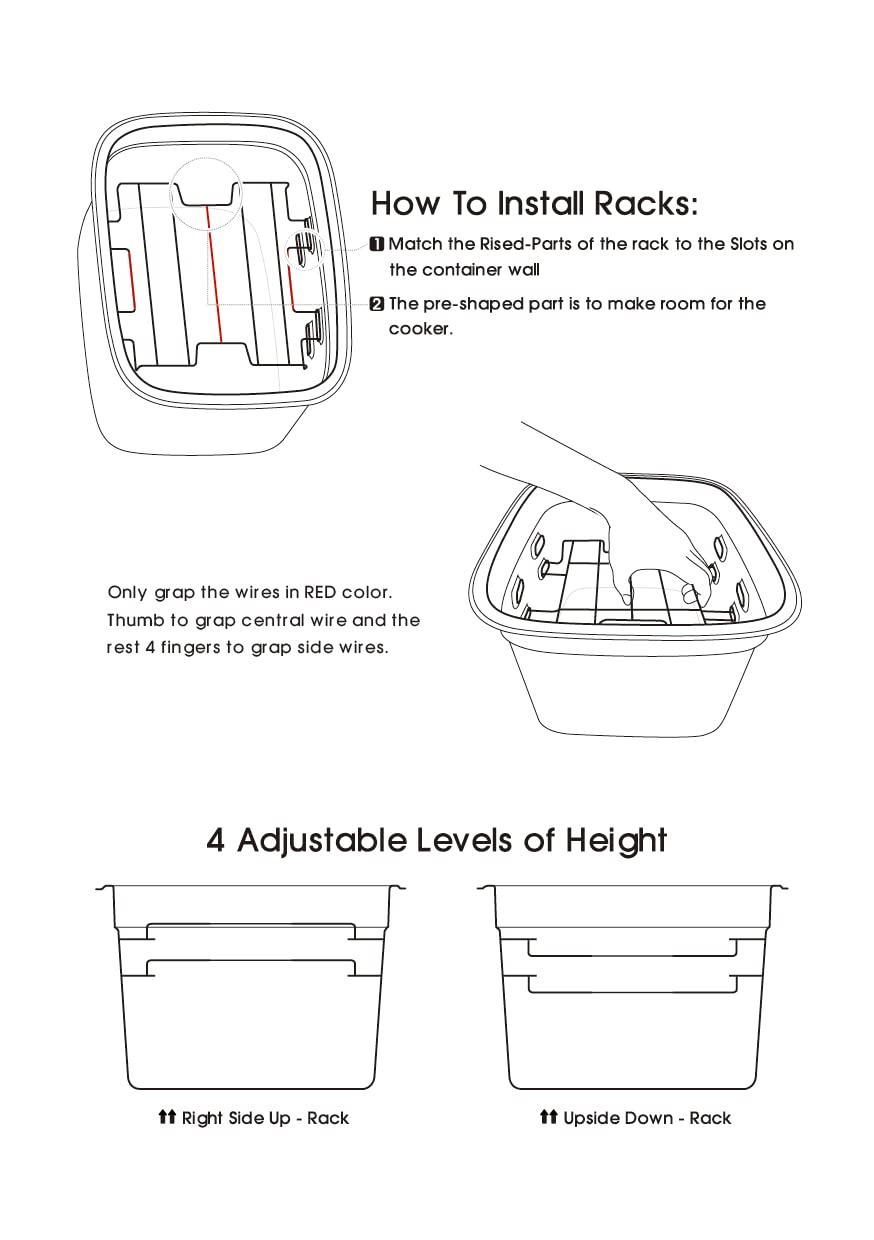 EVERIE Versatile 12-Quart Sous Vide Container with Built-in Rack and Collapsible Hinged Lid and Insulated Container Sleeve Compatible with All Sous Vide Cookers, KIT-1202-TYPP