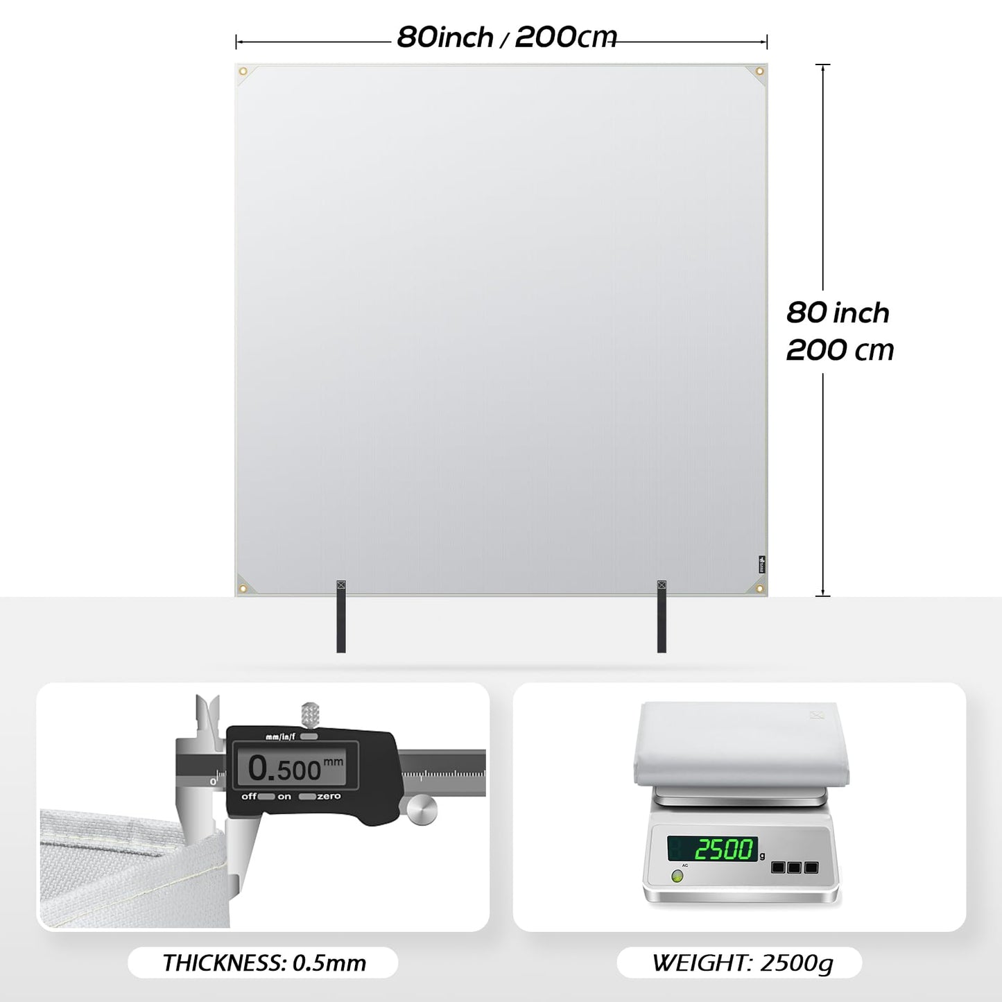 FLASLD Fireproof Lithium Battery Cover, Fastest & Simplest Way to Isolate and Extinguish Small Fires, Fire Blanket for E-Scooter and E-Bike (79×79 inch - Grey)