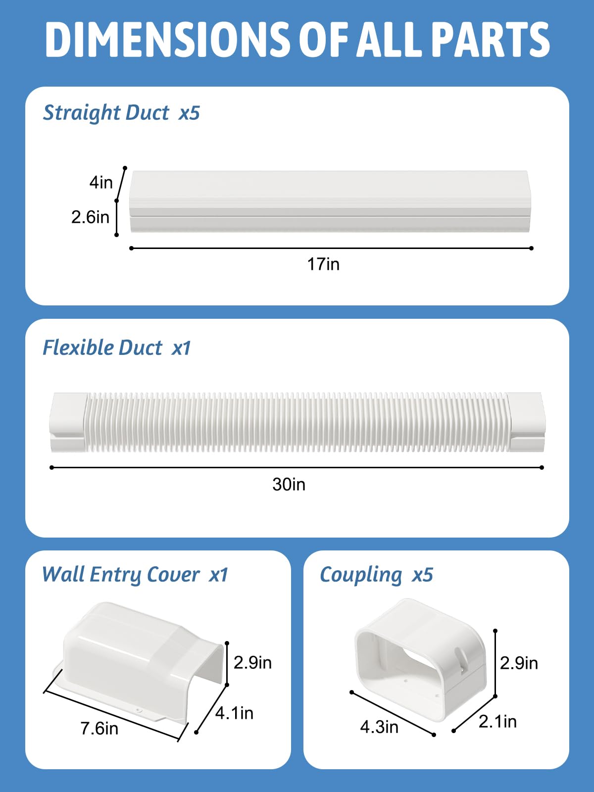 Kalkehay 4" W 9Ft L Line Set Cover for Mini Split and Central Air Conditioners Decorative PVC Line Cover Kit for Outdoor AC Heat Pump Systems