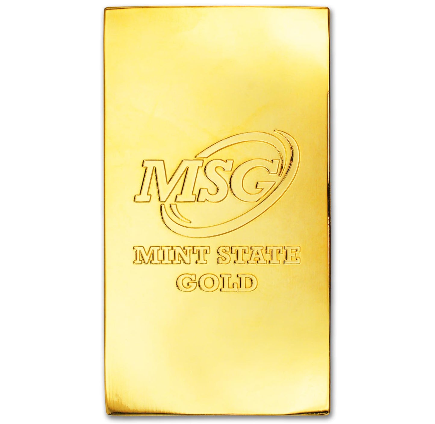 1 lb Gold Plated Bar (Flat Style) 18K Paperweight - Element Design with Certificate of Authenticity