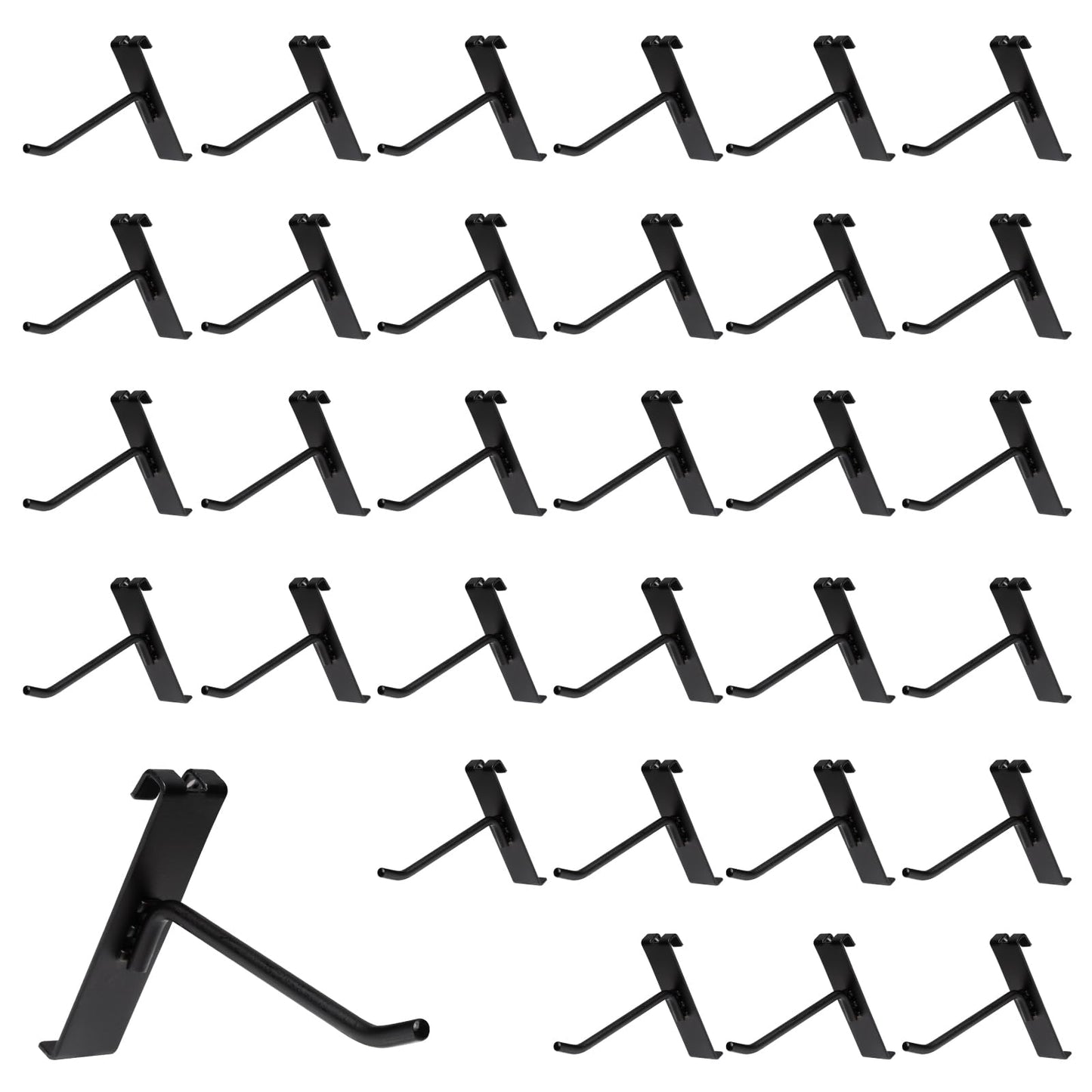PYBTOOL 4 Inch Gridwall Hooks, Grid Panel Hanging Hooks for Retail, Home, and Workspace Organization, Displays, and Storage Solutions(40Pack,Black)