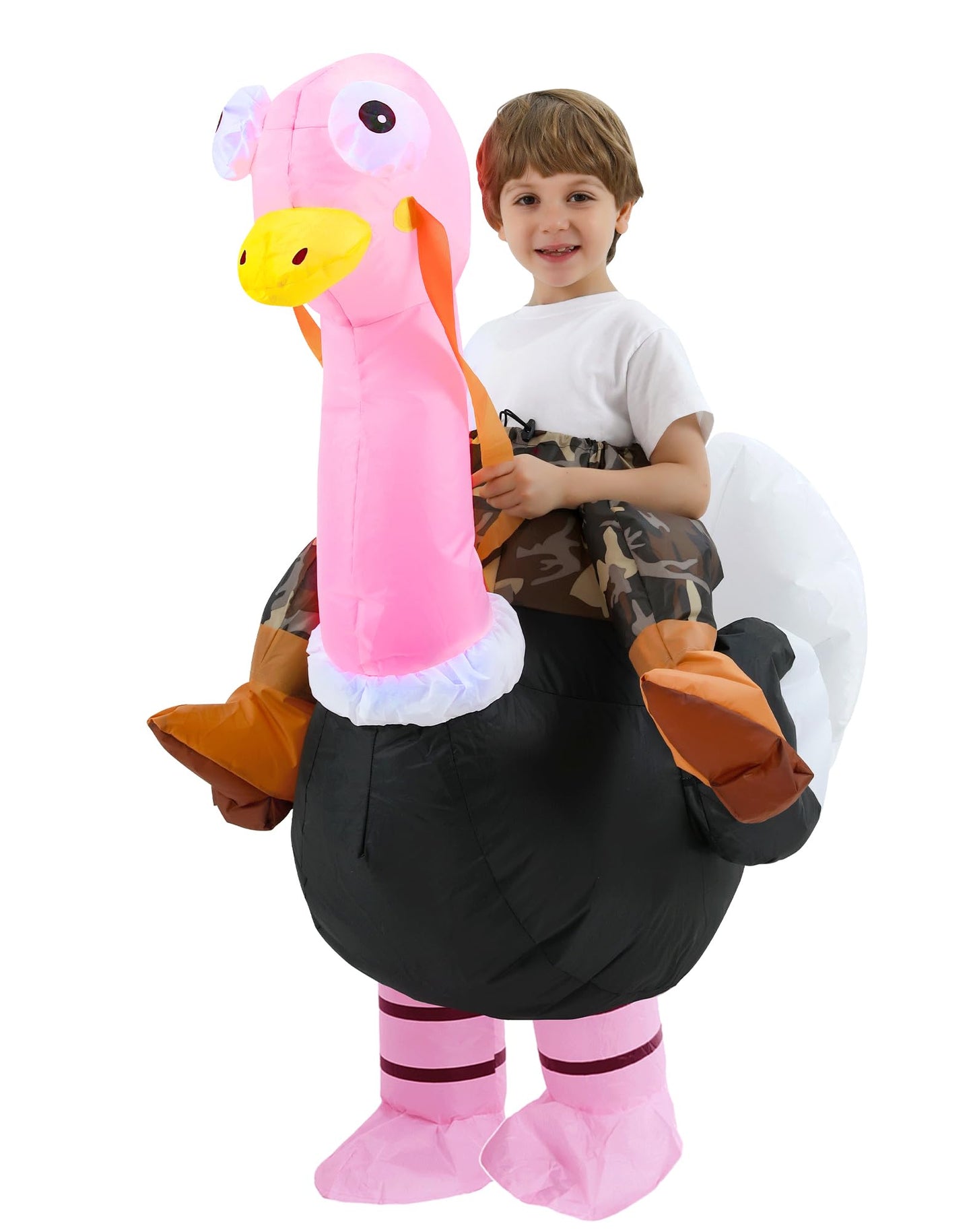 JOYBRO Inflatable Ostrich Costume Kids, Ride on Ostrich Suit, Blow up Costumes for Boys Girls Halloween, One Size 120-150cm