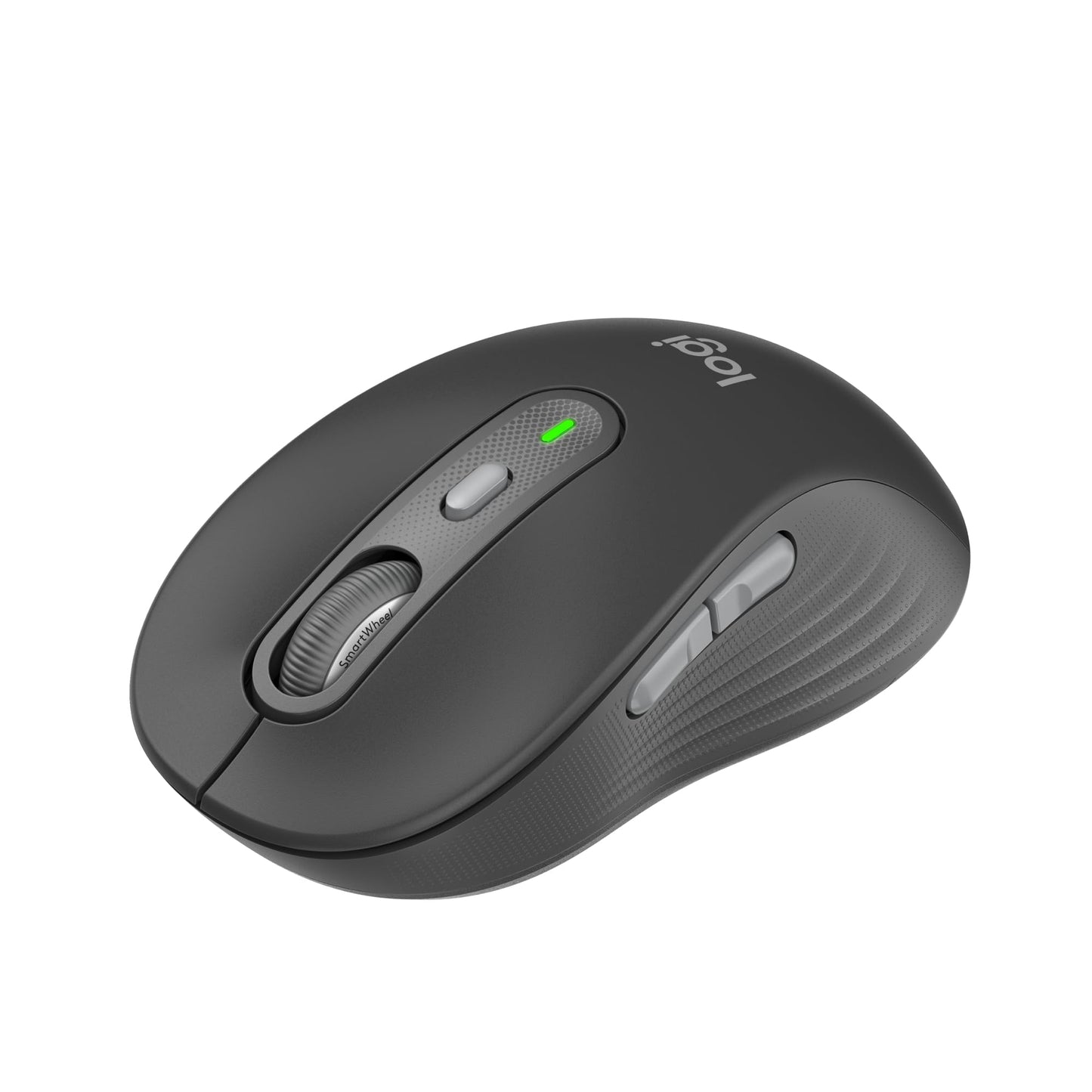 Logitech Signature Plus M750 Wireless Mouse – for Small to Medium Hands, SmartWheel, Bluetooth, Multi Device, 24-Month Battery, Silent Clicks, Customizable Side Buttons, Contoured Shape - Graphite