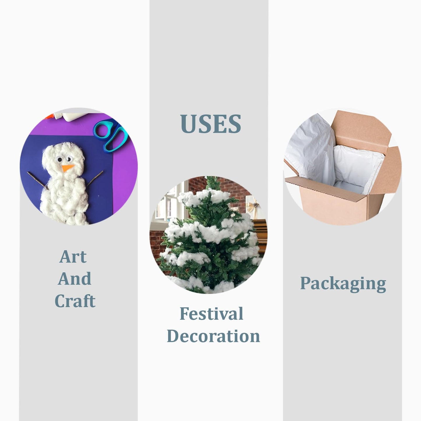 Pure Cotton Roll Cotton Undercast Padding Roll Soft and Absorbent Cotton Makeup Remover in an Easy to Tear & Use Roll White Cotton roll for Art Projects (500 Gram)