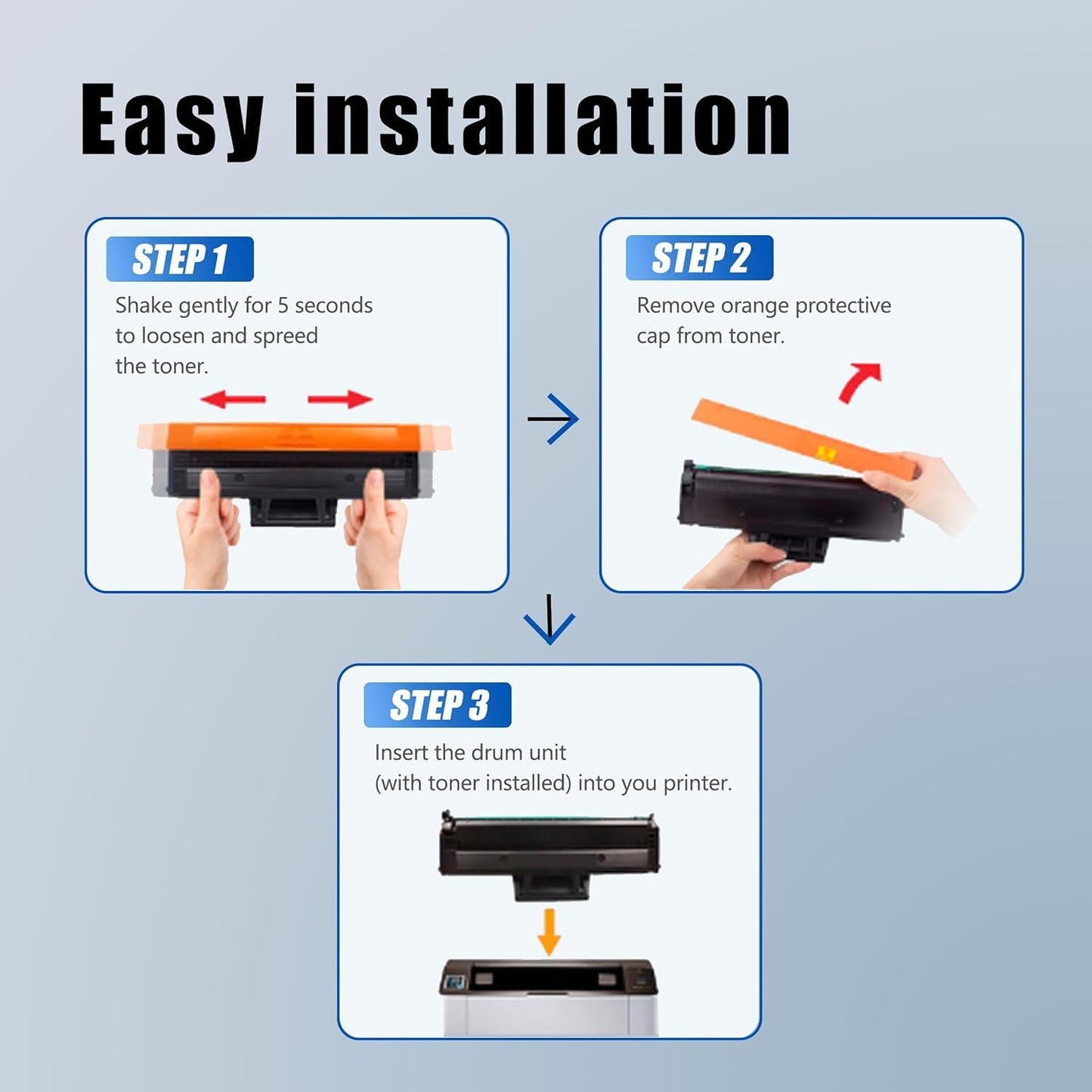 MLT-D111S Toner Cartridge Replacement for Samsung 111S MLTD111L Toner for Xpress SL-M2020W SL-M2070FW SL-M2070W M2020 M2024W M2026W M2070 Laser Printer (Black, 1-Pack)
