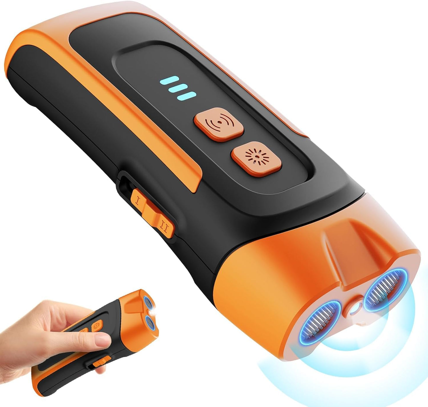 Dog Barking Deterrent Devices - 3 Modes Anti Barking Device for Dogs - 33FT Dog Bark Stopper Indoor Outdoor Rechargeable Stop Barking Automatic No More Dog Bark Control