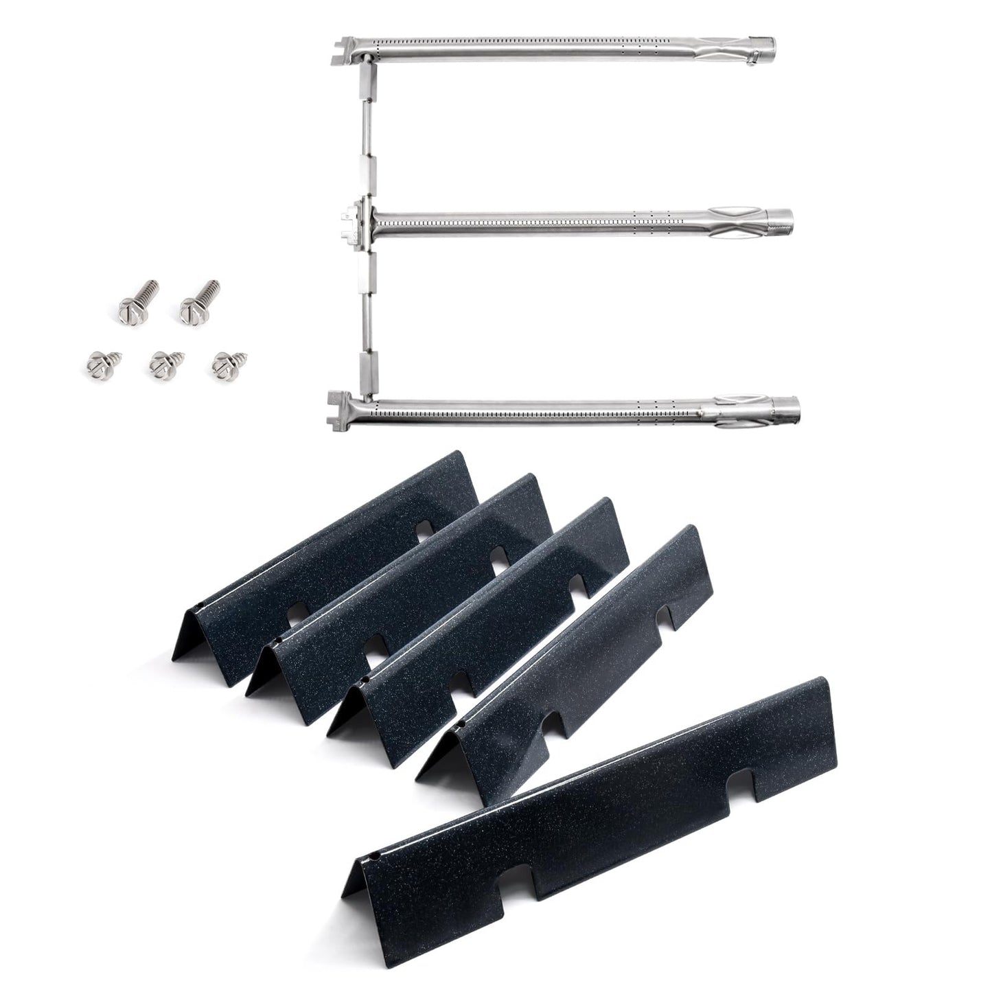 Criditpid Barbecue Replacement Parts for Weber Spirit and Spirit II 300 Series E310 E320 E330 S310 S320 S330 with Front Control, 7636 Flavorizer Bars & 69787 BBQ Burner Tube Kit.