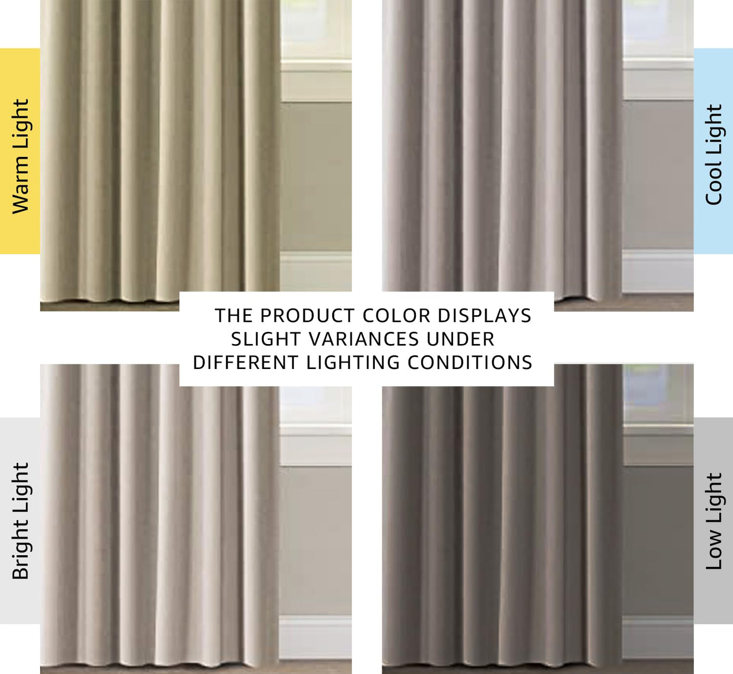 100% Blackout Curtains for Bedroom with Black Liner Full Room Darkening Curtains 96 Inches Long Thermal Insulated Back Tab/Rod Pocket Window Treatment Drapes for Living Room, Natural, 2 Panels