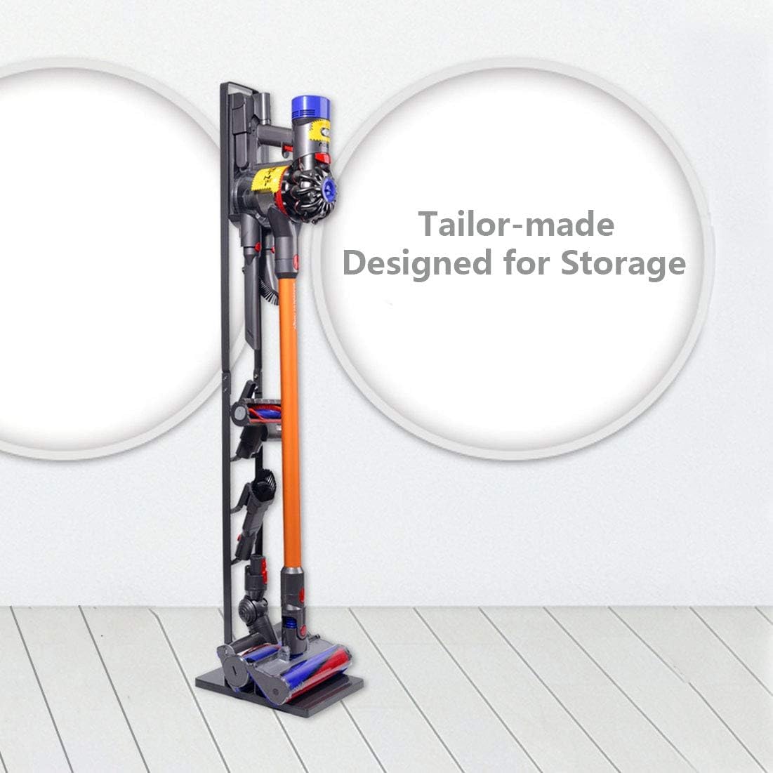 Stable Metal Storage Bracket Stand Holder for Dyson Handheld Cleaner V11 Animal v10 Absolute V8 Energy V7 V6 Cordless Stick Vacuum Cleaners with Charger Holder