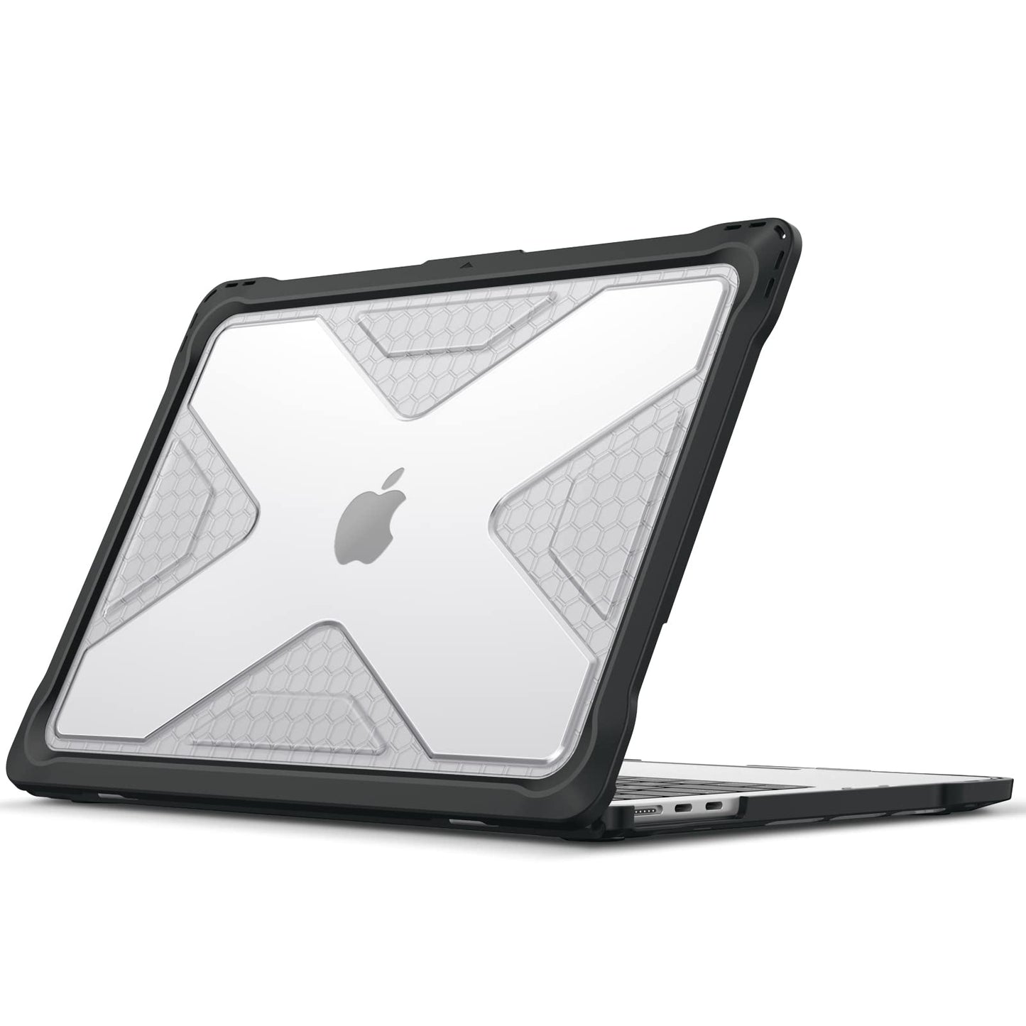 Fintie Case for MacBook Air 13.6 Inch A3449 A3240 A3113 A2681 (2026-2022 Release) - Heavy Duty Rugged Hard Shell Case Cover with TPU Bumper for MacBook Air 13.6" M2 M3 M4 M5 Chip with Touch ID, Clear