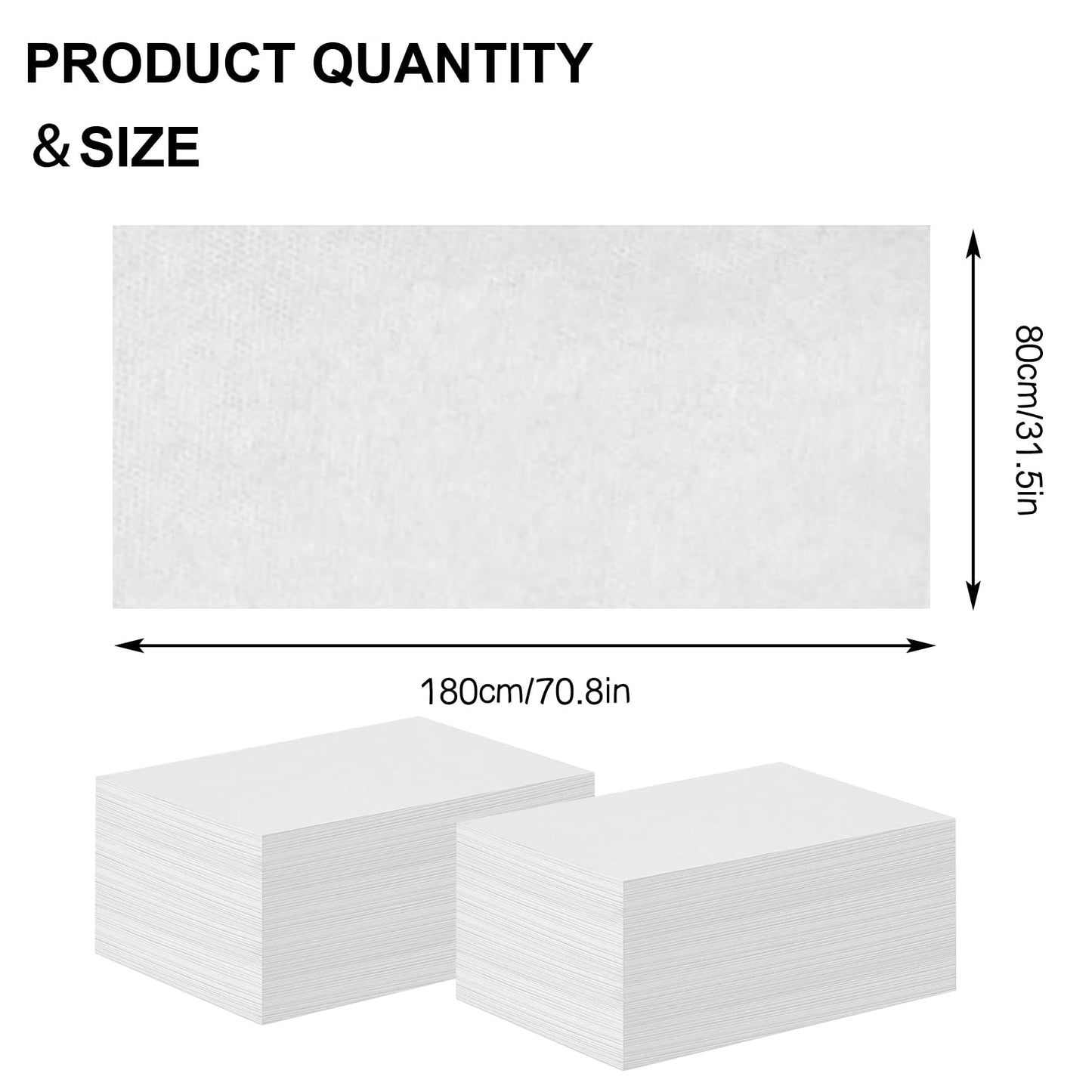 100 Pieces Disposable Massage Table Cover Sheets Non-Woven Fabric Spa Sheets Waterproof Disposable Bed Sheets Oil Proof for Spa, Beauty Salon, Hotels, 31.5 x 70.8 Inch (White)