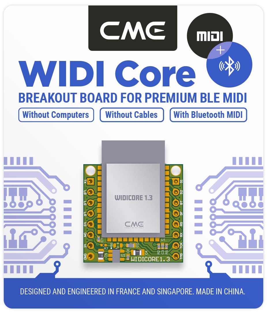 CME WIDI Core – Bluetooth MIDI (BLE) Upgrade Module for CME H4MIDI WC, U4MIDI WC & MIDI Thru5 WC, Preconfigured for Seamless Installation, Ultra-Low Latency, Stable Jitter Performance