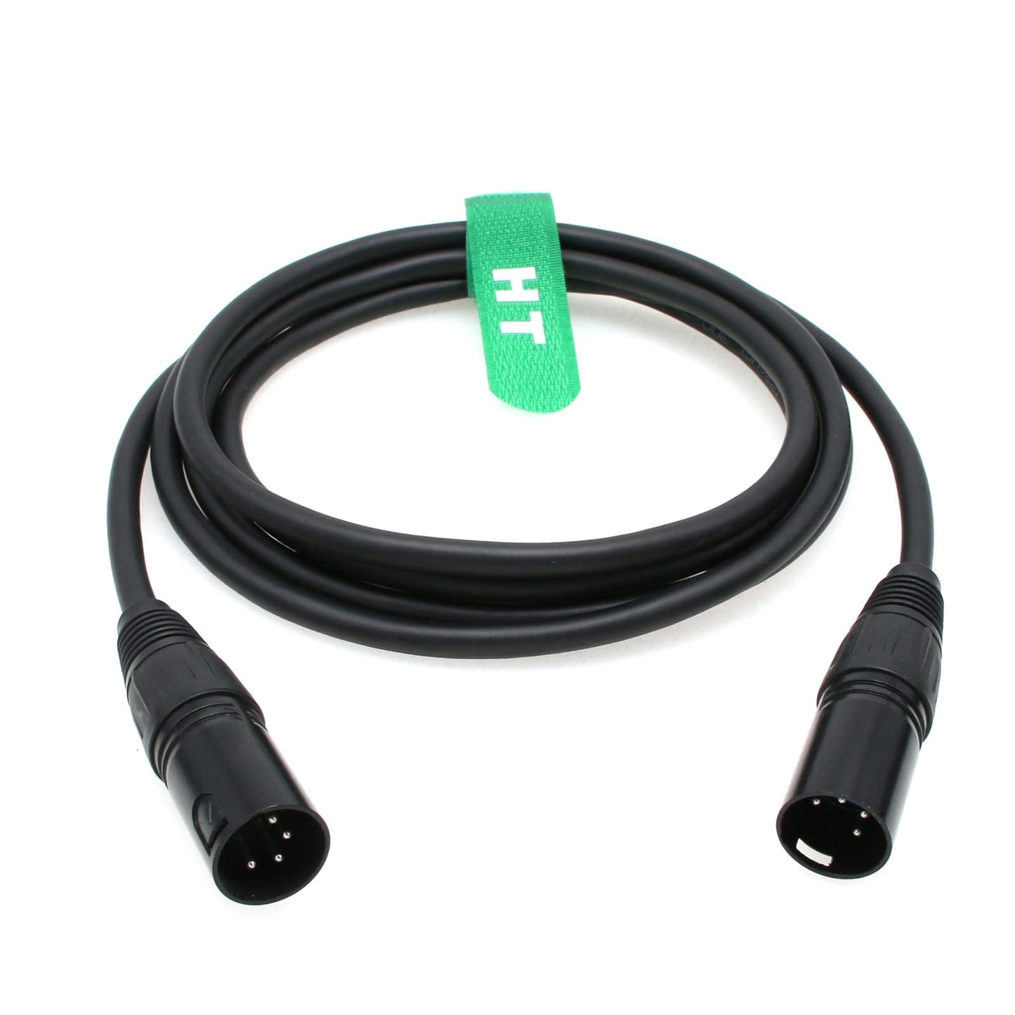HangTon XLR 4 Pin Power Supply Cable for Godox VL150 VL200 VL300 Video Light and Controller, XLR Male to Male 2M