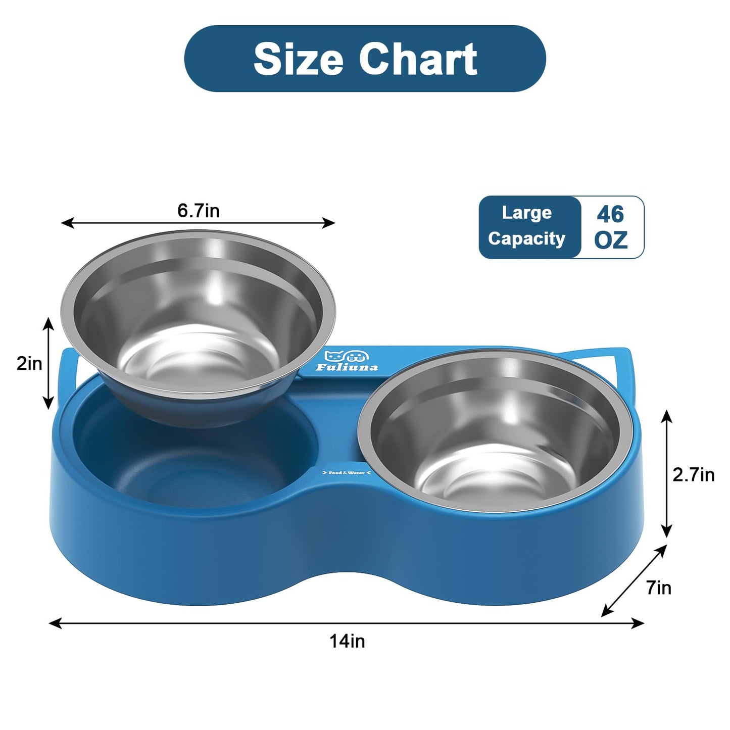 Heated Cat Bowl for Outdoor Cats in Winter, Heated Water Food Bowl with 2 Stainless Steel Bowls 23 OZ Each, Waterproof Heated Pet Bowl for Outside Cat Dog Bird, No More Frozen Food or Water.