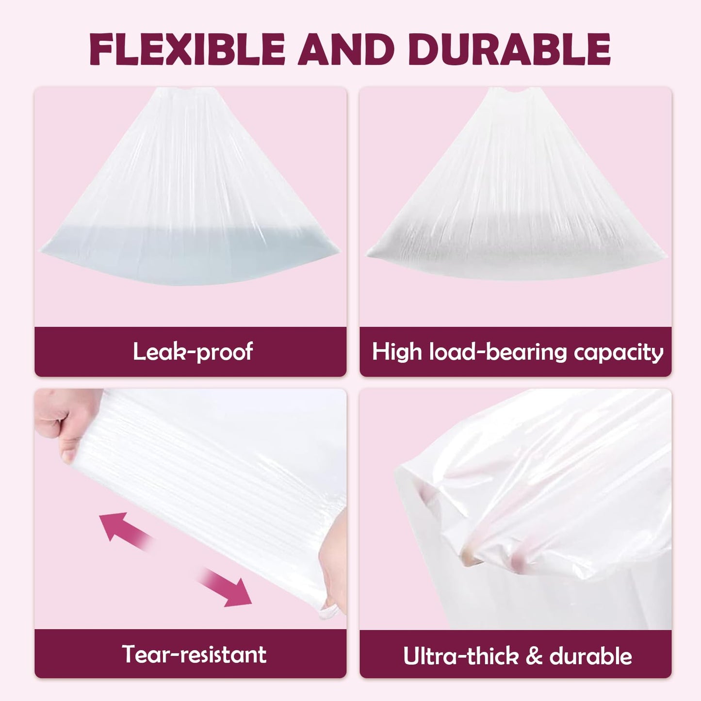 Upgrade Cat Litter Box Liners Design for PetSnowy SNOW+ Litter Box,60 Pcs Self-Sealing Waste Drawer Bags for Automatic Cat Litter Box (60 Pcs)