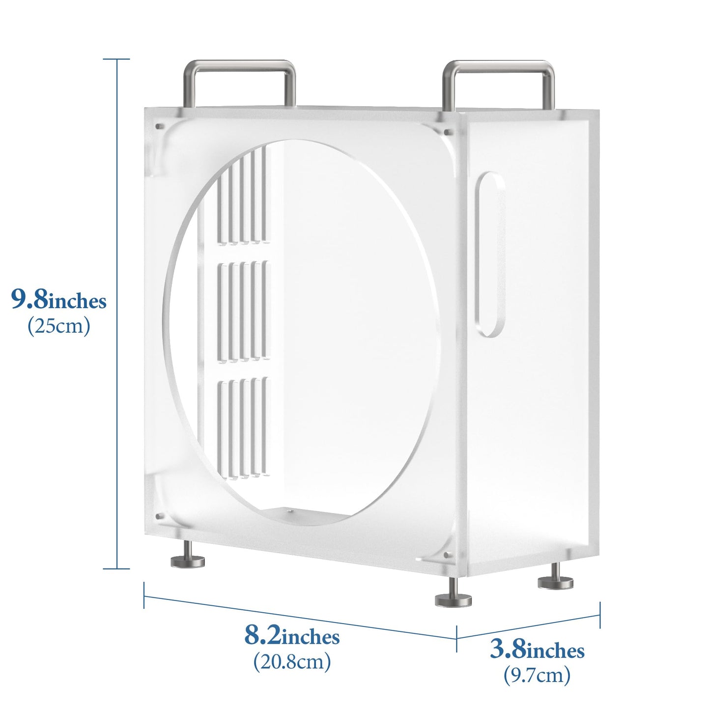 Geekria Chassis Stand, Compatible with Apple Mac Studio for M1/M2/M4 Max, M1/M2/M3 Ultra. Acrylic Computer Case Holder, Mount, Desktop Accessories, Optimized Heat Dissipation (Frosted)