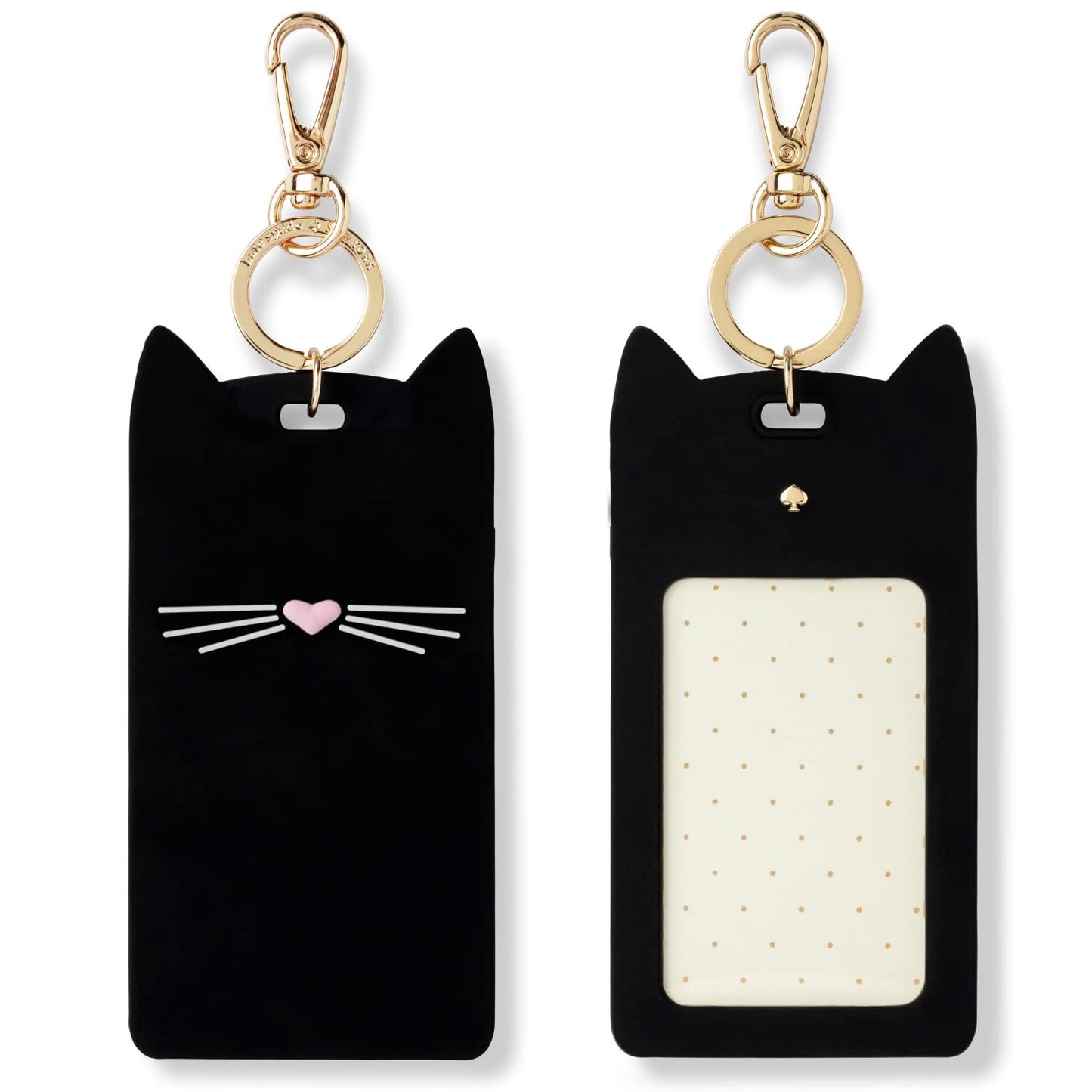 Kate Spade New York Black Cat Collection Travel Gear Featuring Id Clip, Umbrella, and Luggage Tag (ID Clip)