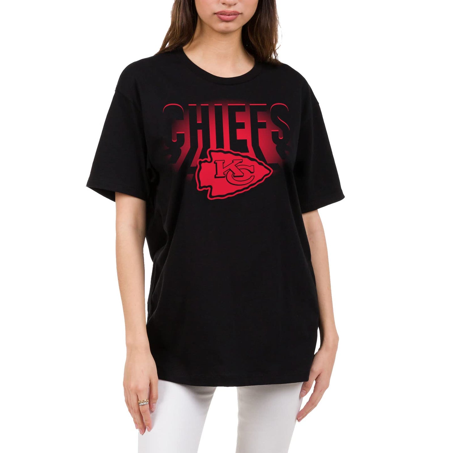 Junk Food Clothing x NFL - Kansas City Chiefs - Team Spotlight - Unisex Adult Short Sleeve Fan T-Shirt for Men and Women - Size XX-Large Black