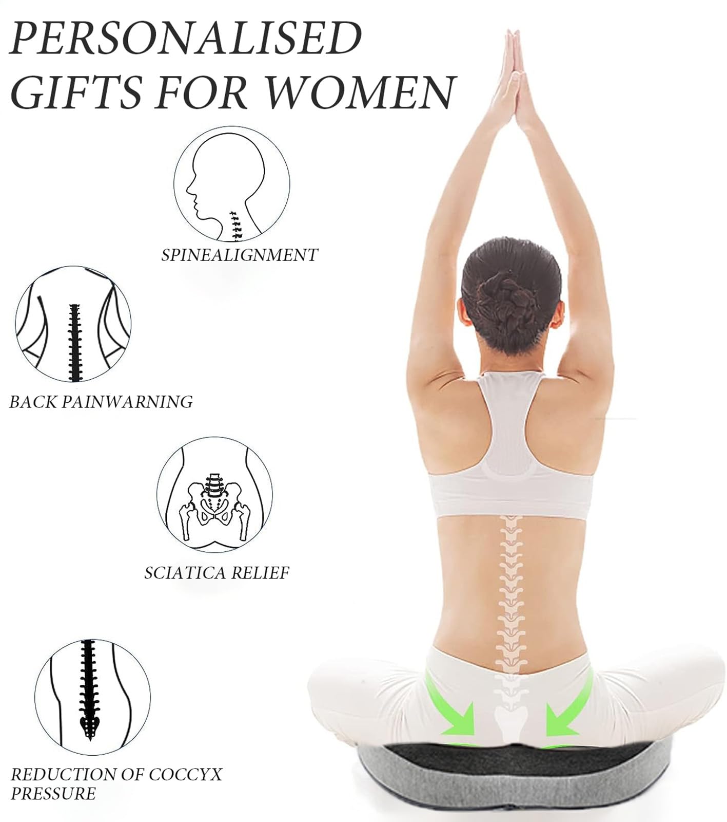 Auoketuo Anti Decubitus Seat Cushion - Donut Orthopedic Seat Cushion, Relieve Hemorrhoids, Prostate, Coccyx, Sciatica and Back Pain, Ideal for Office, Car and Wheelchair