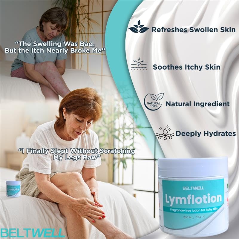 Beltwell Ultra-Soft Lymphatic Lotion - Moisturizes Dry Skin, Reduces Swelling & Puffiness, Supports Healthy Circulation, Enhances Skin Health