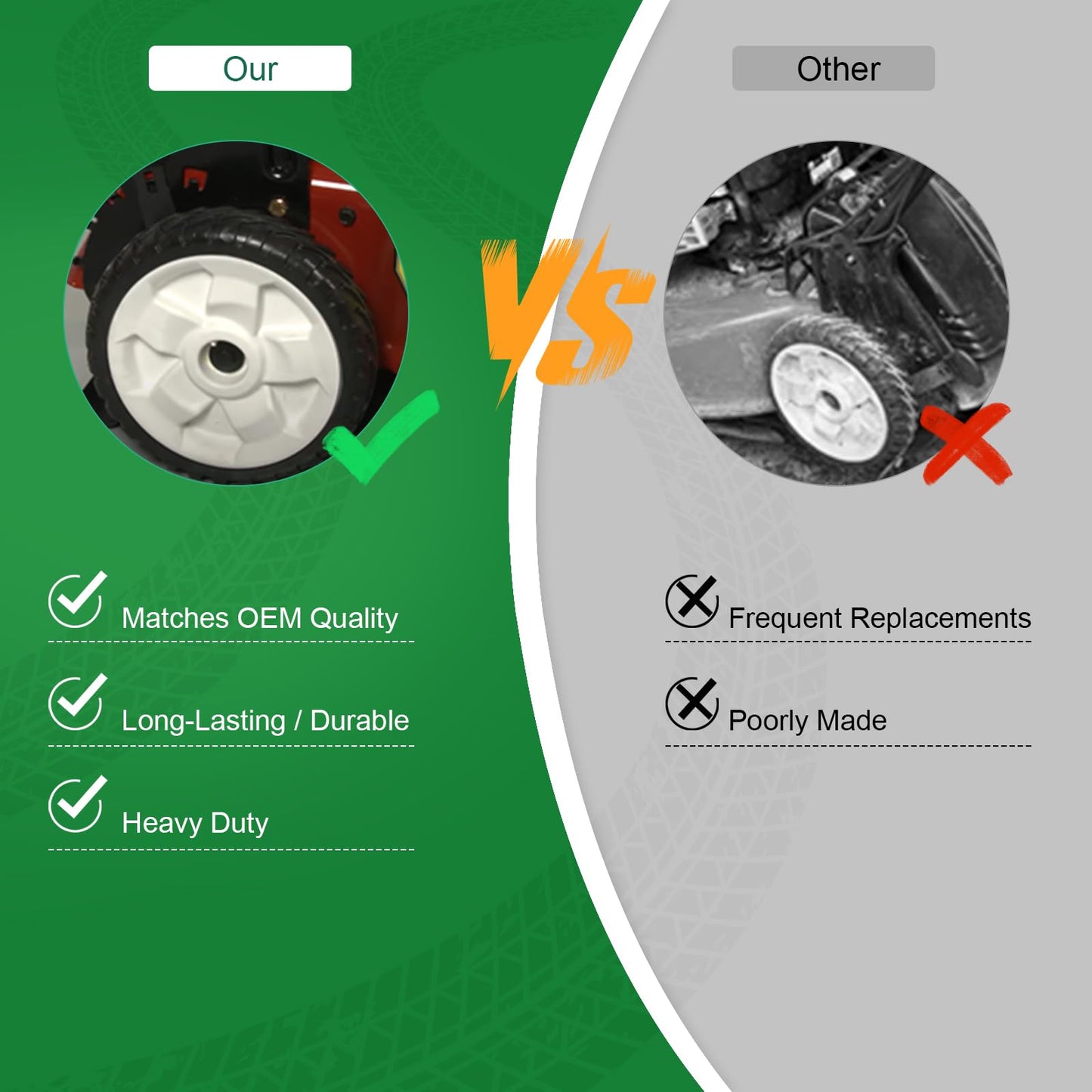 115-4695 Lawn Mower Rear Wheels Replaces Toro 115-4695 138-3216 | 22" Recycler Push Lawn Mower