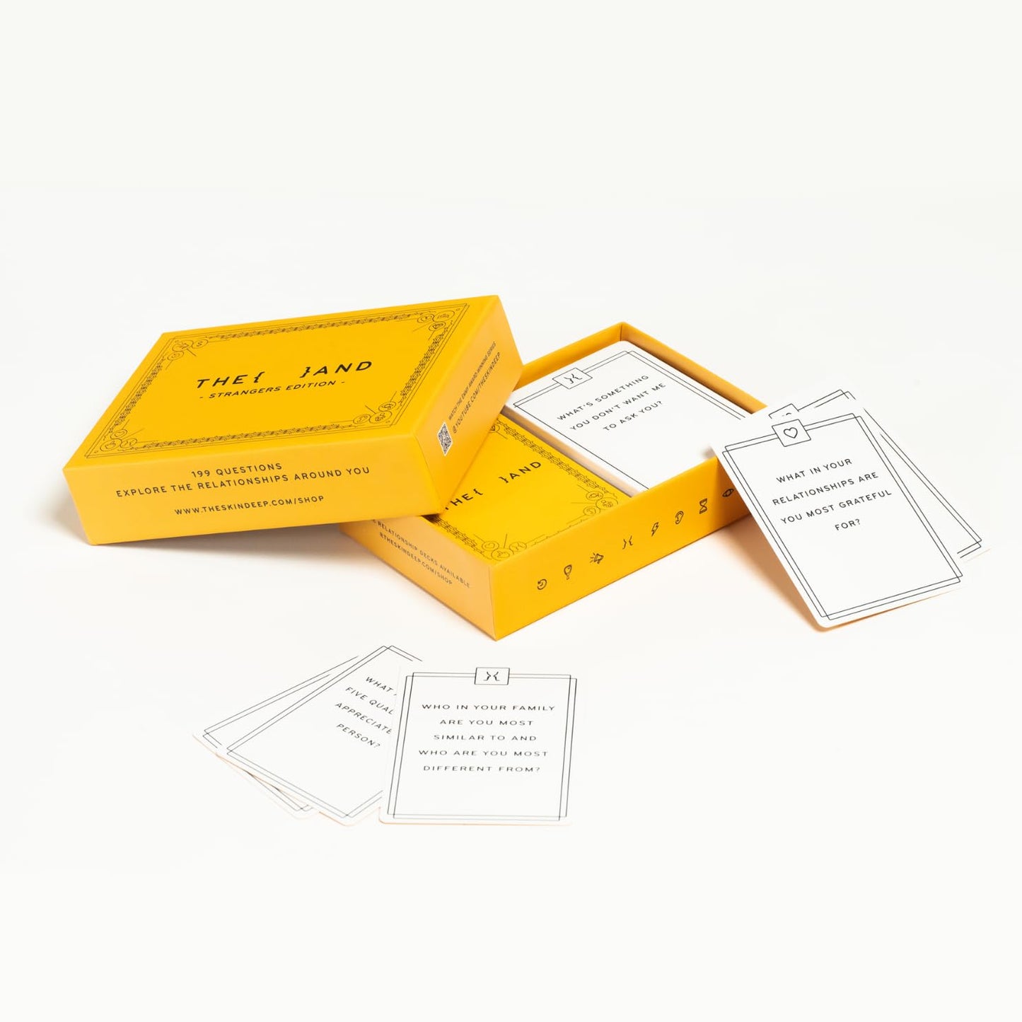 (THE AND) Strangers Edition - Conversation Starter Card Game - Fun Getting to Know You Game - Ice Breakers to Reduce The Space Between You and a Stranger - Questions to Make a Friend by The Skin Deep