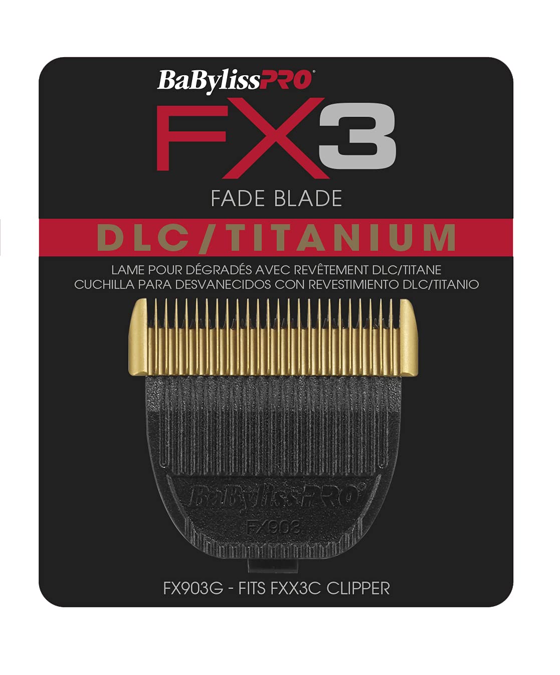 BaBylissPRO DLC/Titanium Replacement Fade Blade for X3,1 Count