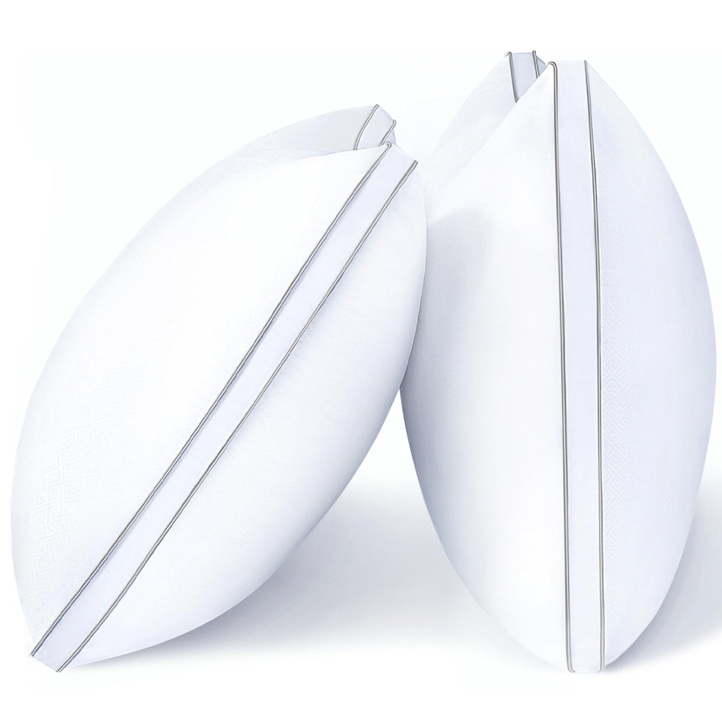 viewstar Bed Pillows Queen Size 2 Pack, Firm Support Gusseted Side Sleeper Hotel Pillow for Back and Stomach Sleeping, White