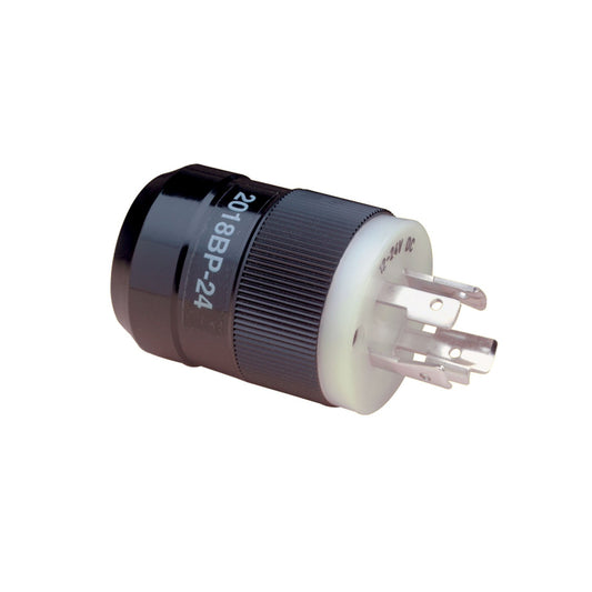 Marinco 12-24 Volt Troll Mtr Plug, Black