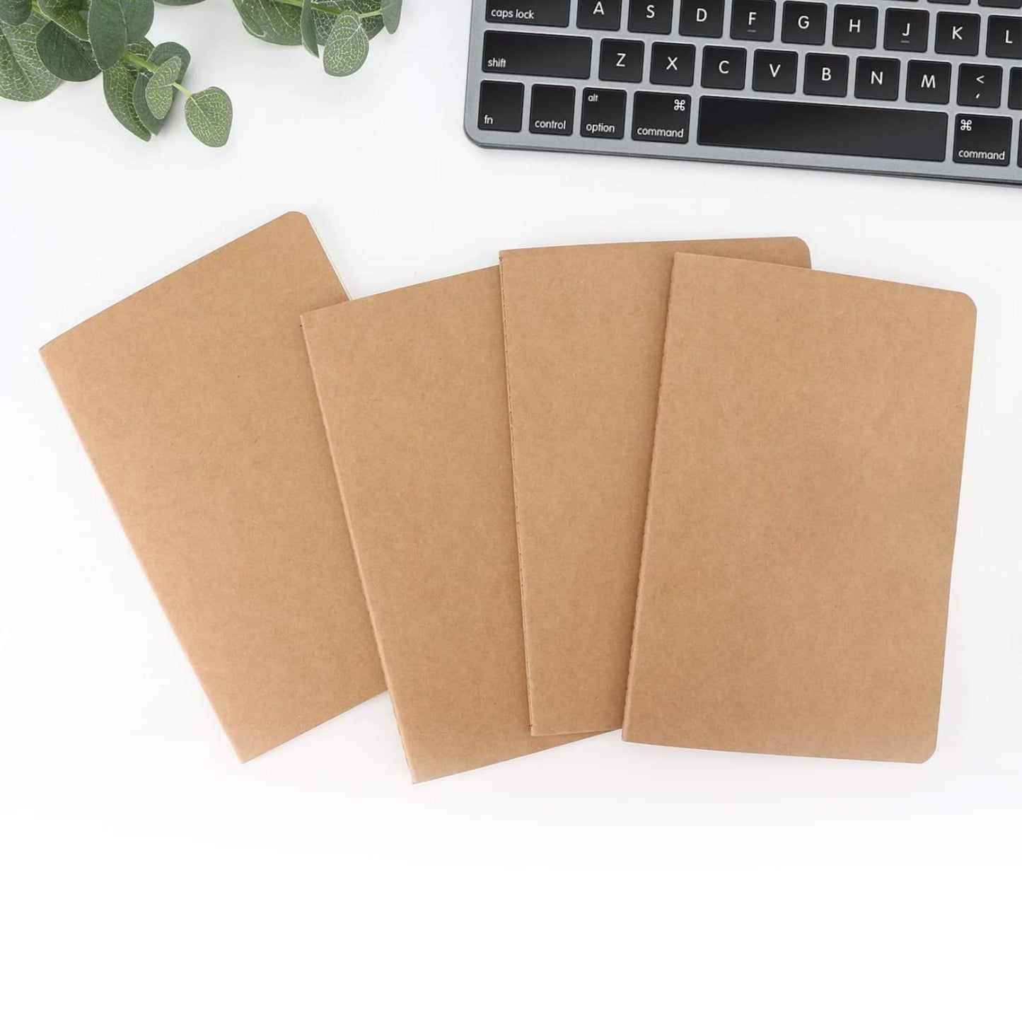 48 Pack Kraft Notebooks,Unlined Journal Notebook,4” x 5.7”Writing Notebooks,for Travelers, Students and Doodlers,48 Pages