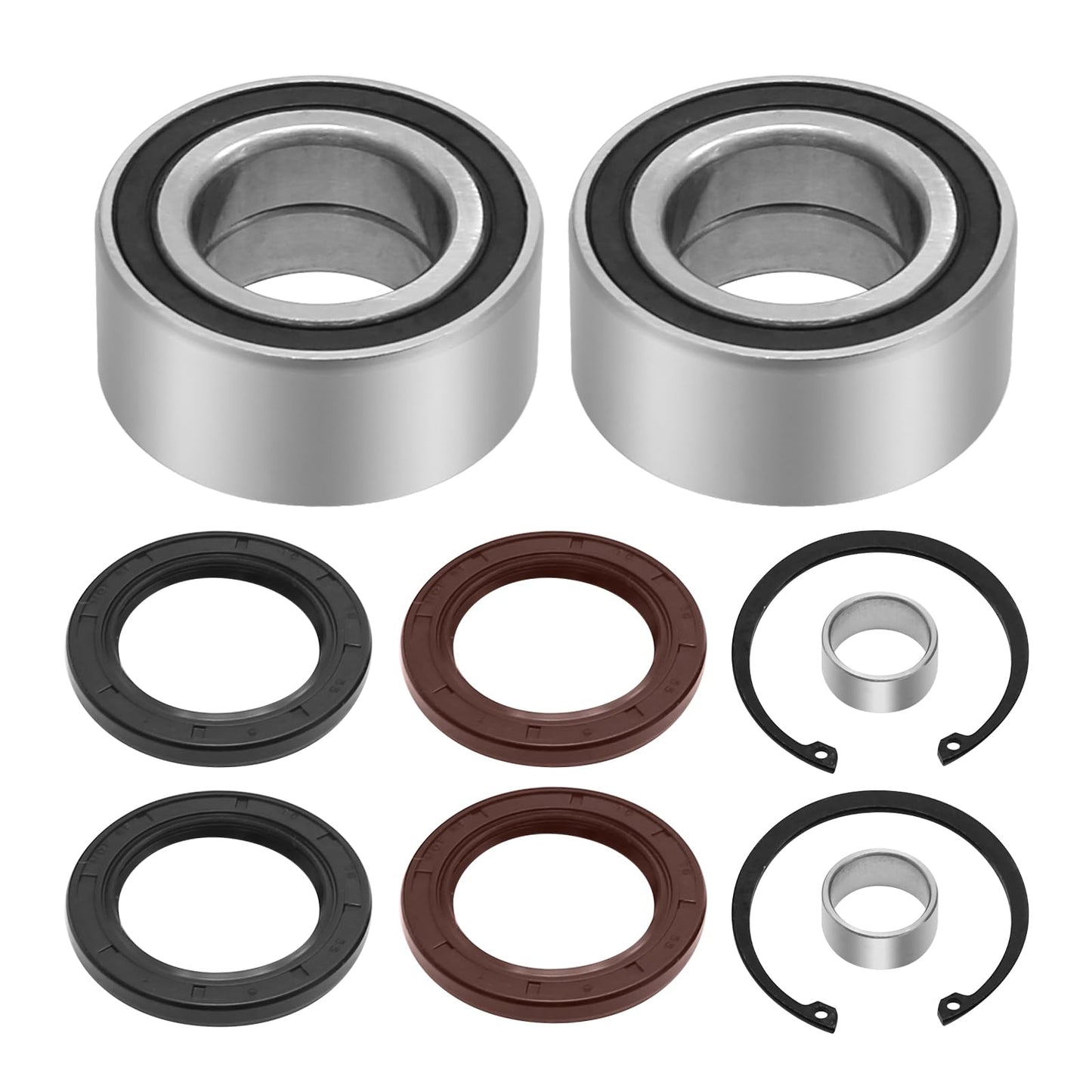 UOIENRT Front Wheel Bearings and Seals, Replacement for Honda Rancher 350 TRX350 FE/FM Rancher 420 TRX420 Rancher 400 TRX400 FGA/FA 2000-2014, Replces 91051-HC5-003 91209-HN2-003