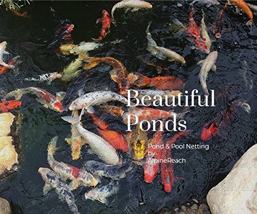 AlpineReach Koi Pond Netting Kit 15ft x 20ft (4.5m x 6m) Black Heavy Duty Woven Fine Mesh Net Cover for Leaves - Protects Koi Fish from Blue Heron Birds, Cats & Predators – Reusable & Stakes Included