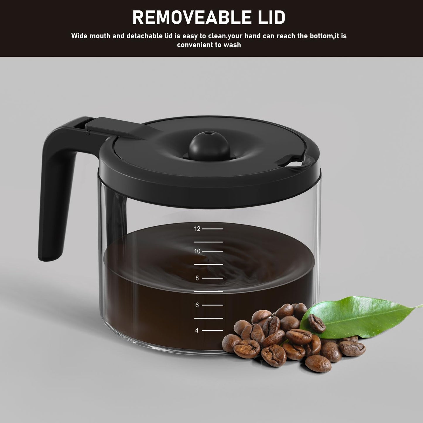 12-Cup Coffee Pot Replacement Compatible with Keurig 5000 & K-Duo Essentials Hot & Cold Brewer Models (NOT Fit K-Duo 5100 Single Server Model)