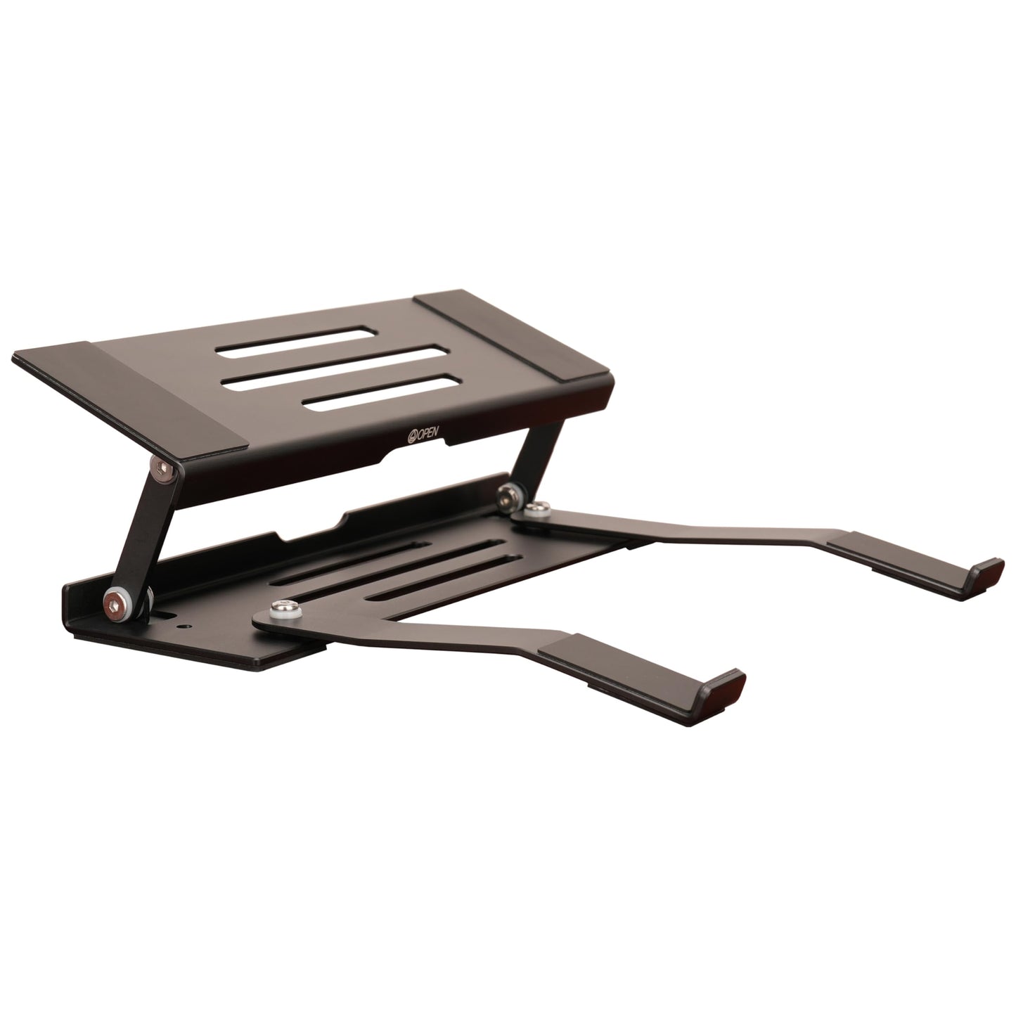 Psitek Aluminum Fold & Laptop Riser Stand 3-in-1 Adjustable, Foldable Cooling Stand with Integrated Storage Box, Ruler and Ultra-Slim Portable Design for MacBook, Tablet, Ipad, Keyboard and All Laptop