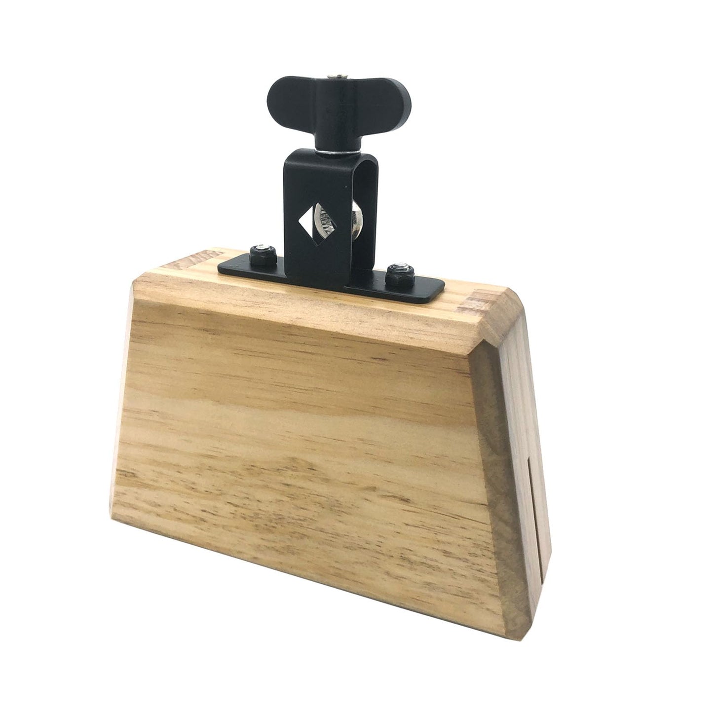 TUOREN Wood Block 6.9 Inch Wooden Jam Block Mountable Hand Percussion Drum Block Instrument for 3/8" Post Mount Drum Set Cymbal Stand Accessories
