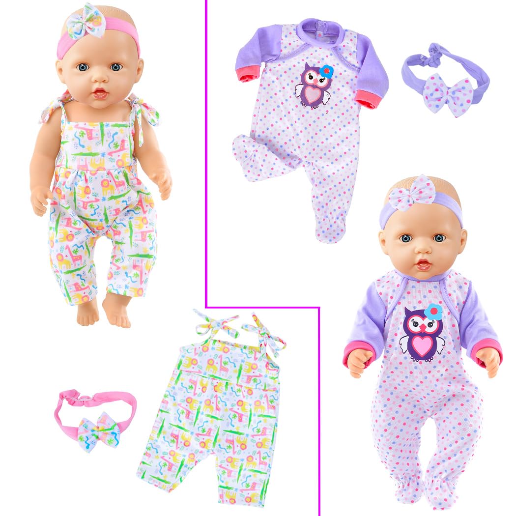 10 Sets Doll Clothes for Baby Dolls – Vibrant Outfit Perfect for 15-16-17 Inch Baby Dolls with Accessories