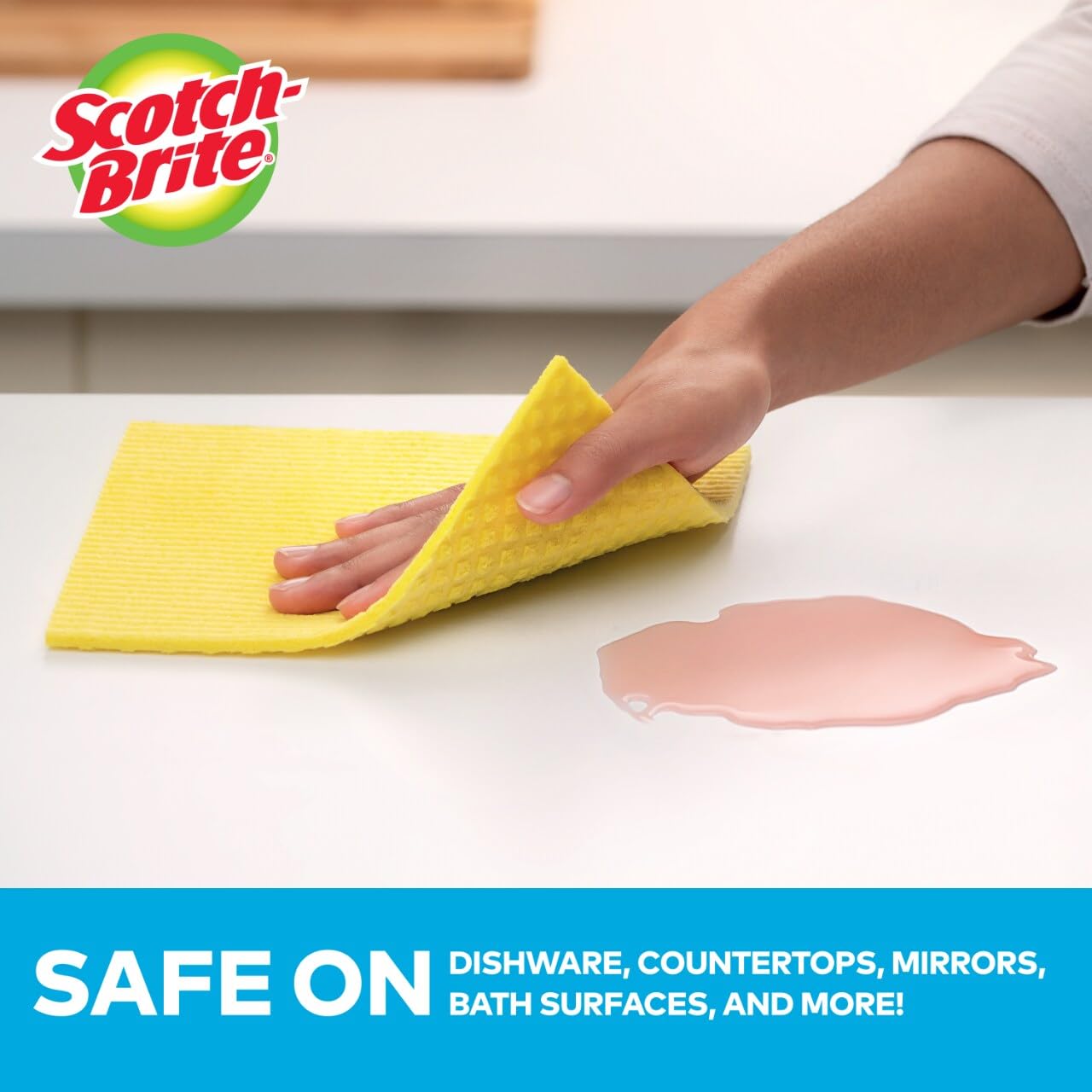 Scotch-Brite Sponge Cloth, 2-Cloths/Pk, 12-Packs (24 Cloths Total)