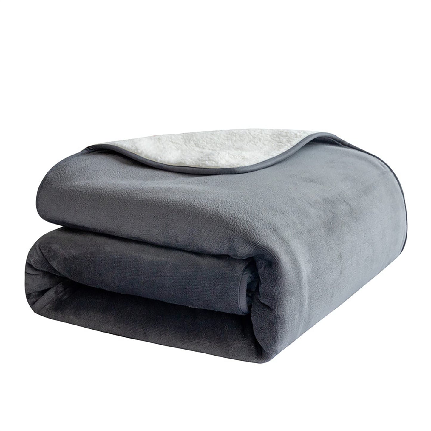 Pfimigh Waterproof Dog Blanket, 3-Layer Flannel and Sherpa Pet Throw, Reversible Protector Cover for Bed Couch Sofa, Grey, 60"x80"