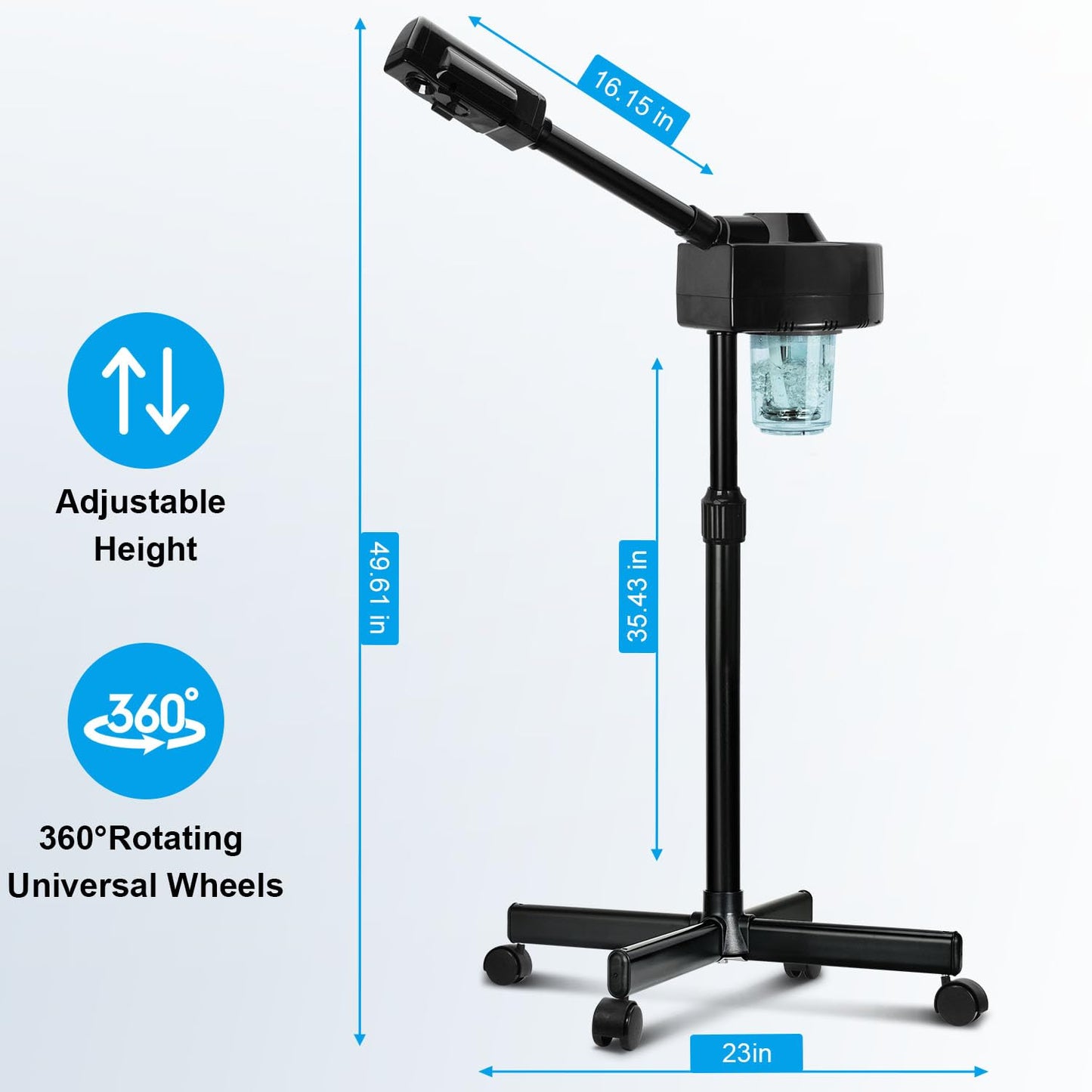 Professional Facial Steamer, Face Steamer with Hot Mist, Esthetician Facial Steamers Salon Spa Beauty Skin Care Equipment
