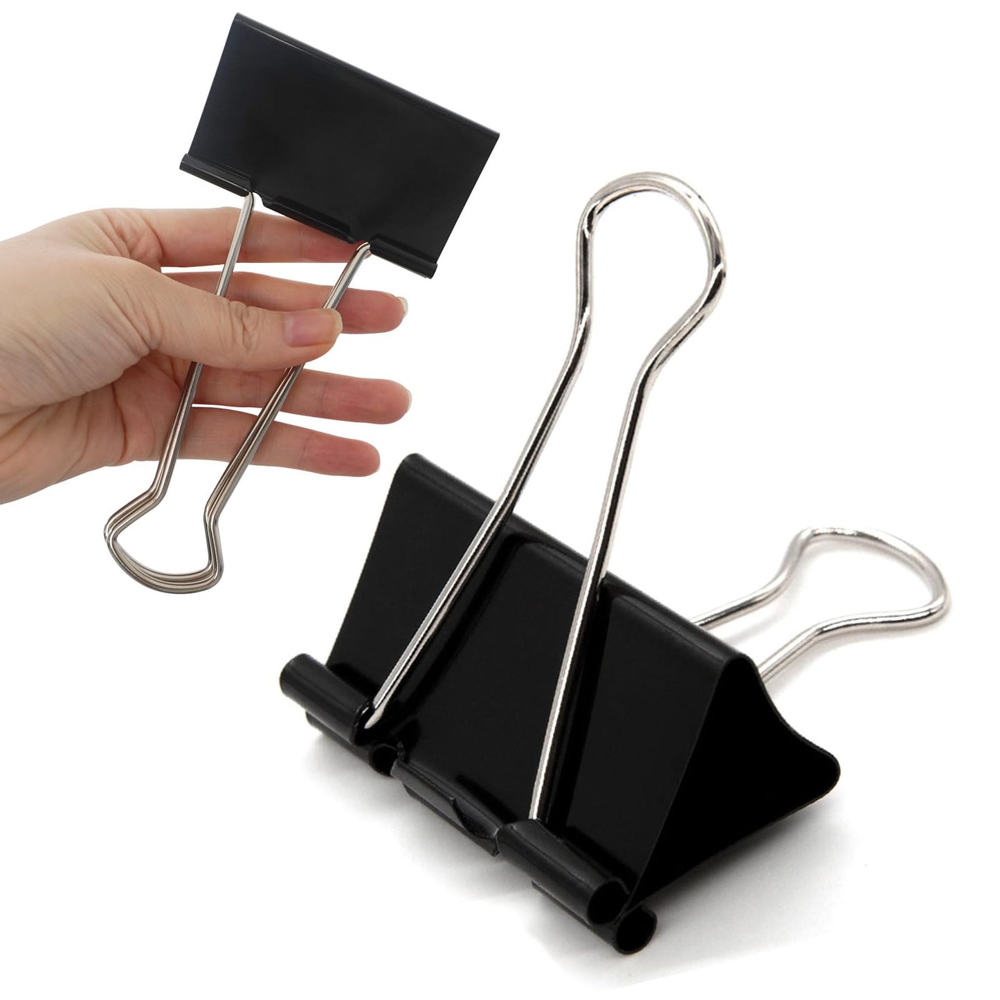 3 Inch Jumbo Binder Clips(12 Pack), Extra Large Binder Clips Heavy Duty Paper Clamps for Office and Home Supplies, Black