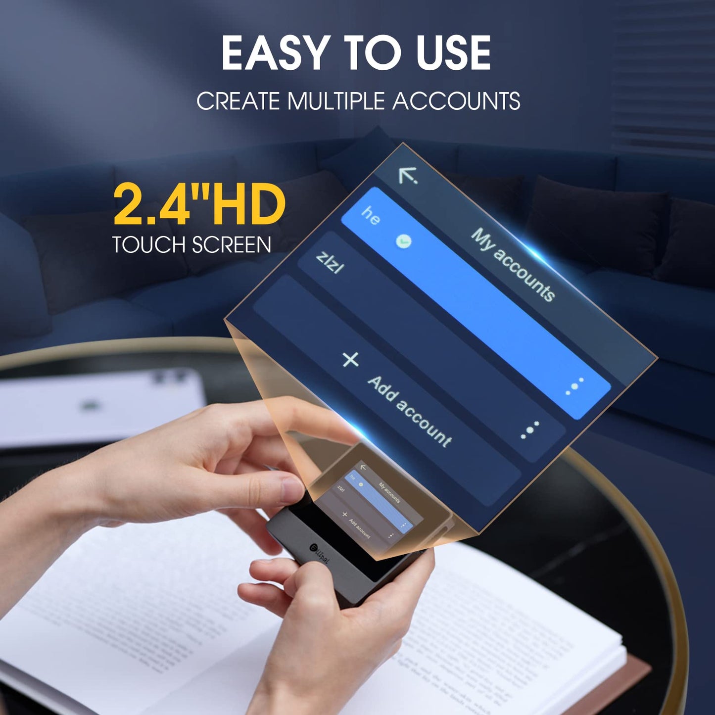 ELLIPAL Hardware Wallet, Air-gapped & Internet Isolated Security Crypto Wallet, Titan Mini, 10000 Coins & Tokens, Anti-Disassemble & Tamper Cold Storage for BTC/XRP/ETH/XLM/USDT/LTC