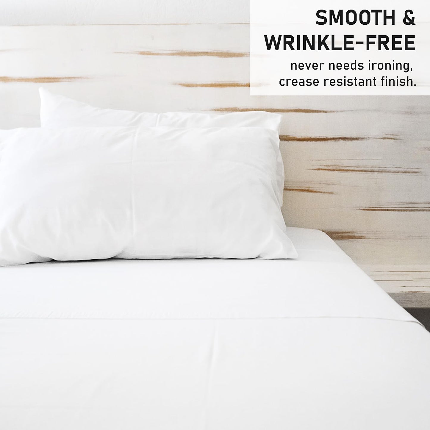 6 Pack Bulk Flat Sheet Set - Soft Brushed Microfiber - Bedding Essentials- Wrinkle & Stain Resistant for Hospital, Massage Table, Hotel, Airbnbs, Travel (White, Queen)