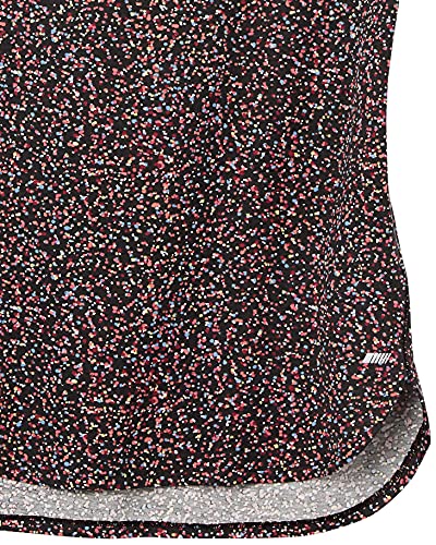 Amazon Essentials Women's 2-pack Studio Relaxed-fit Lightweight Crewneck T-Shirt, 2-pack Black/Black Multi Confetti Print, X-Large