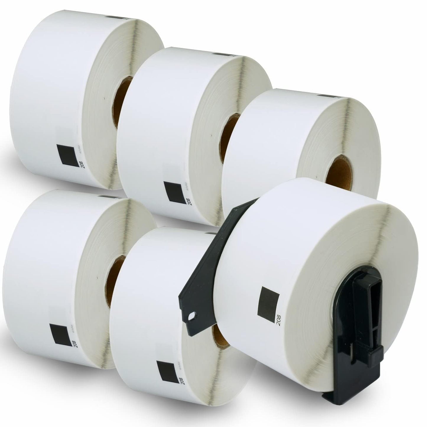 BETCKEY - Compatible Large Address Labels Replacement for Brother DK-1208 (1.4 in x 3.5 in), Use with Brother QL Label Printers [6 Rolls/2400 Labels]