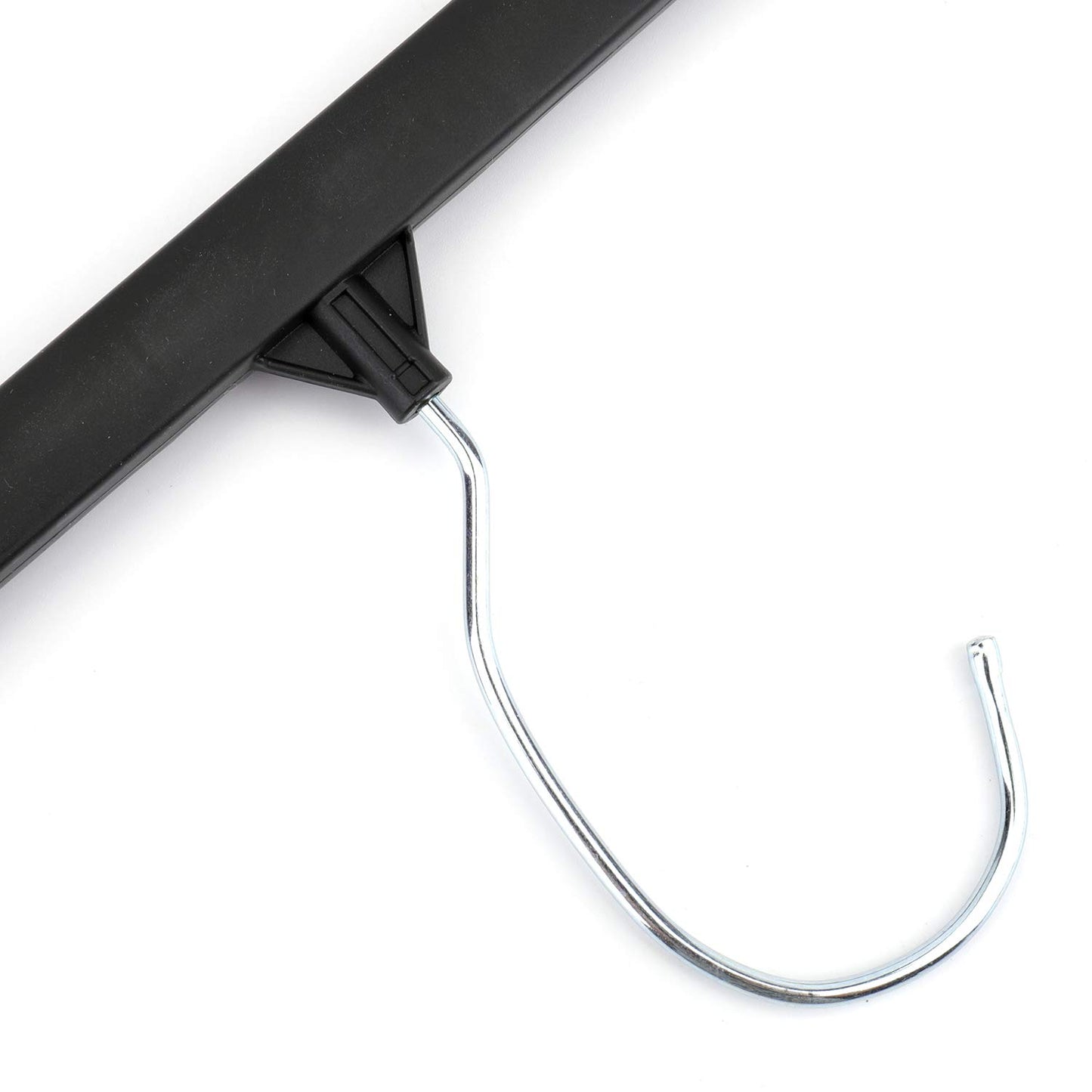 Tosnail 40 Pack 12 Inch Plastic Skirt Pants Clothes Hangers with Non-Slip Big Clips and Swivel Hook - Black