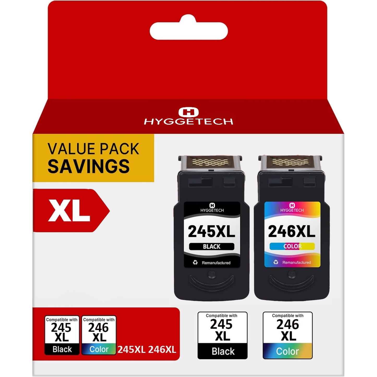 245XL 246XL Ink Cartridges Compatible for Canon Printer Ink 245 246 XL 243 244 XL Compatible with Canon Pixma TR4520 TR4527 MG2522 MG2520 MX490 MX492 TS202 TS302 TS3320 MG2920 Printer