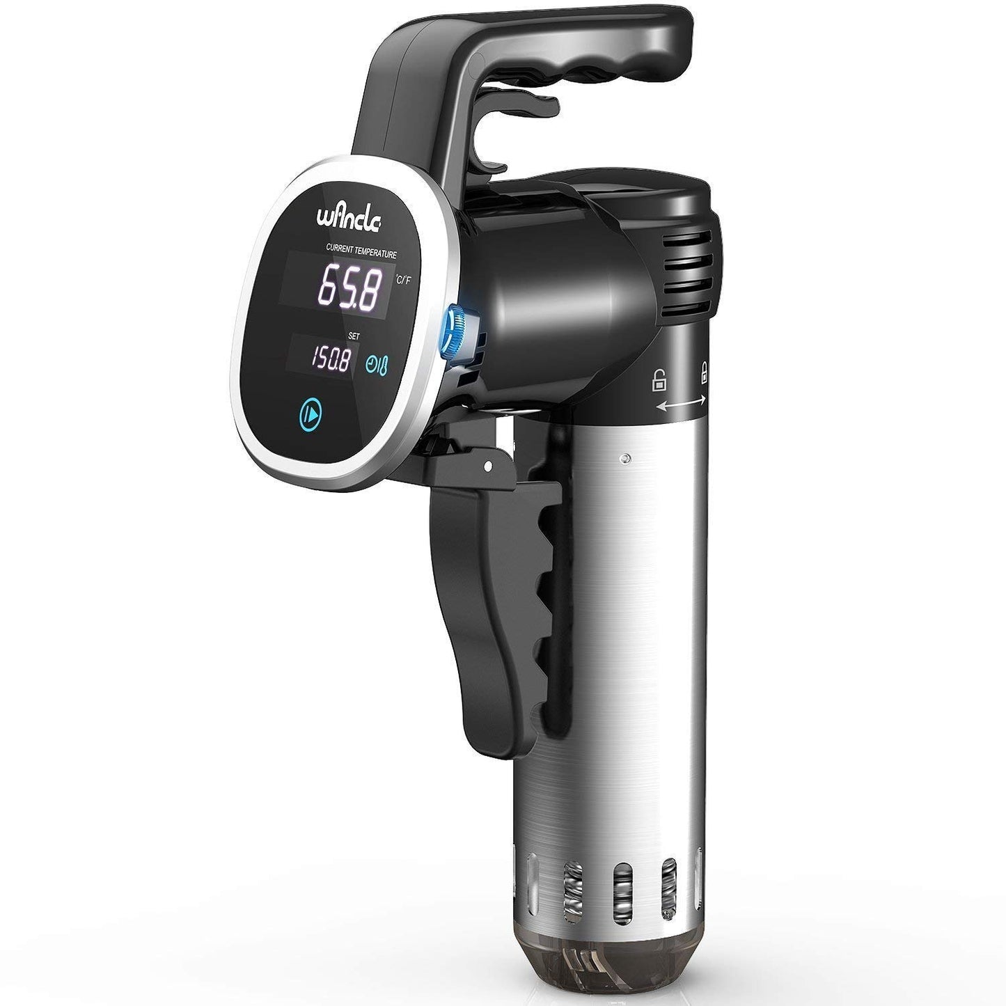 Sous Vide Cooker, Wancle Thermal Immersion Circulator, Accurate Temperature Digital Timer, Ultra-quiet, 850 Watts, 120V, Stainless Steel/Black