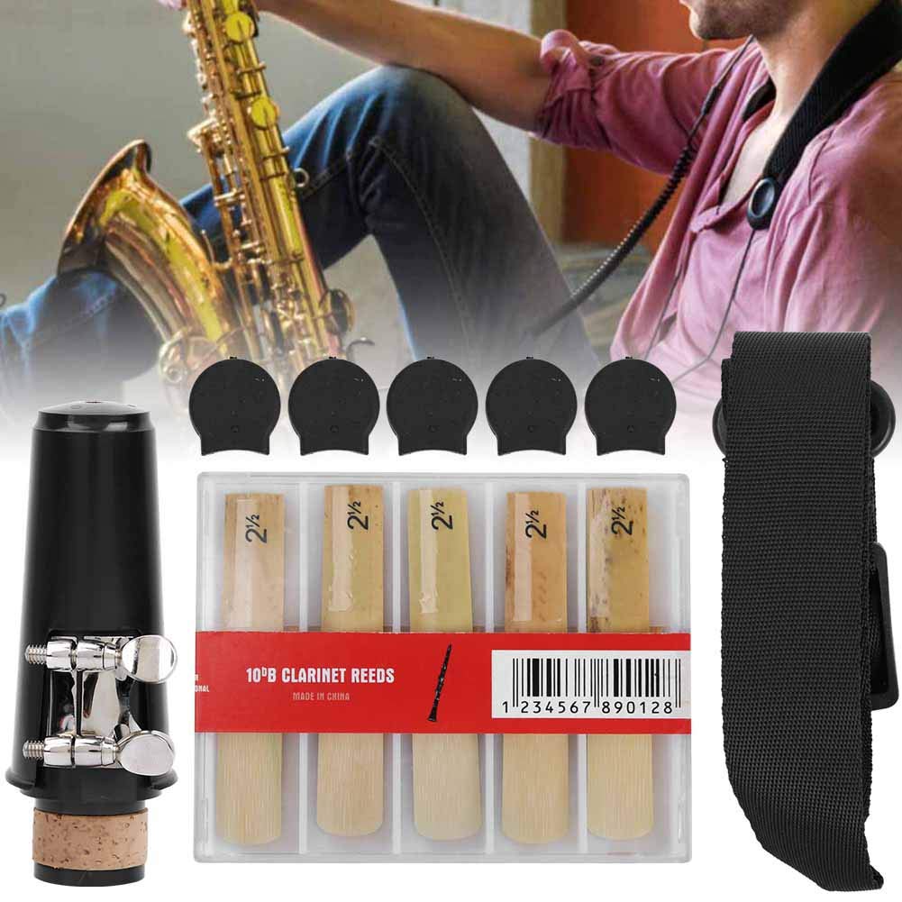 Clarinet Accessories Set, ABS Clarinet Mouthpiece & Neck Strap & Clarinet Reed & Thumb Pad Kit Instrument AccessoriesAccessories for wind instruments