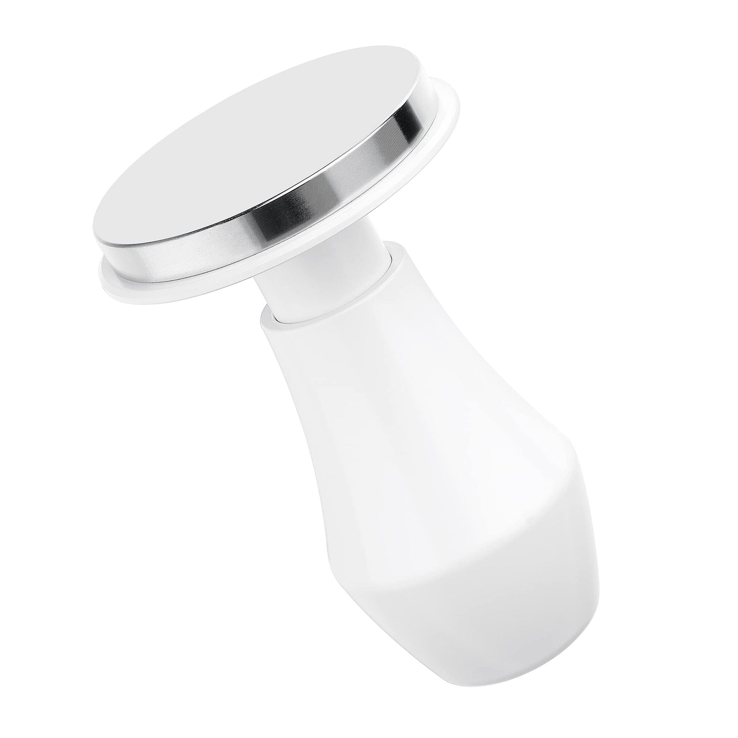 Normcore 58.5mm Coffee Tamper V4.1 with Click Sound Feedback, Espresso Spring Loaded Tamper with 304 Stainless Steel Flat Base Base, Anodized Aluminum Handle with Silicone Stand, White