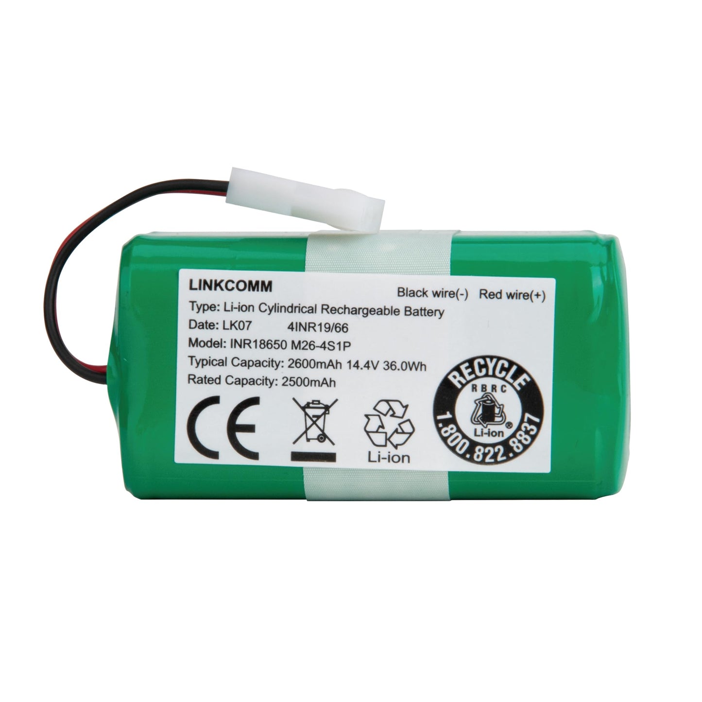 LINKCOMM Battery Replacement for Bissell Robot Vacuum EV675, EV775, 2503, 2933, 29339, Model 1618526 Battery